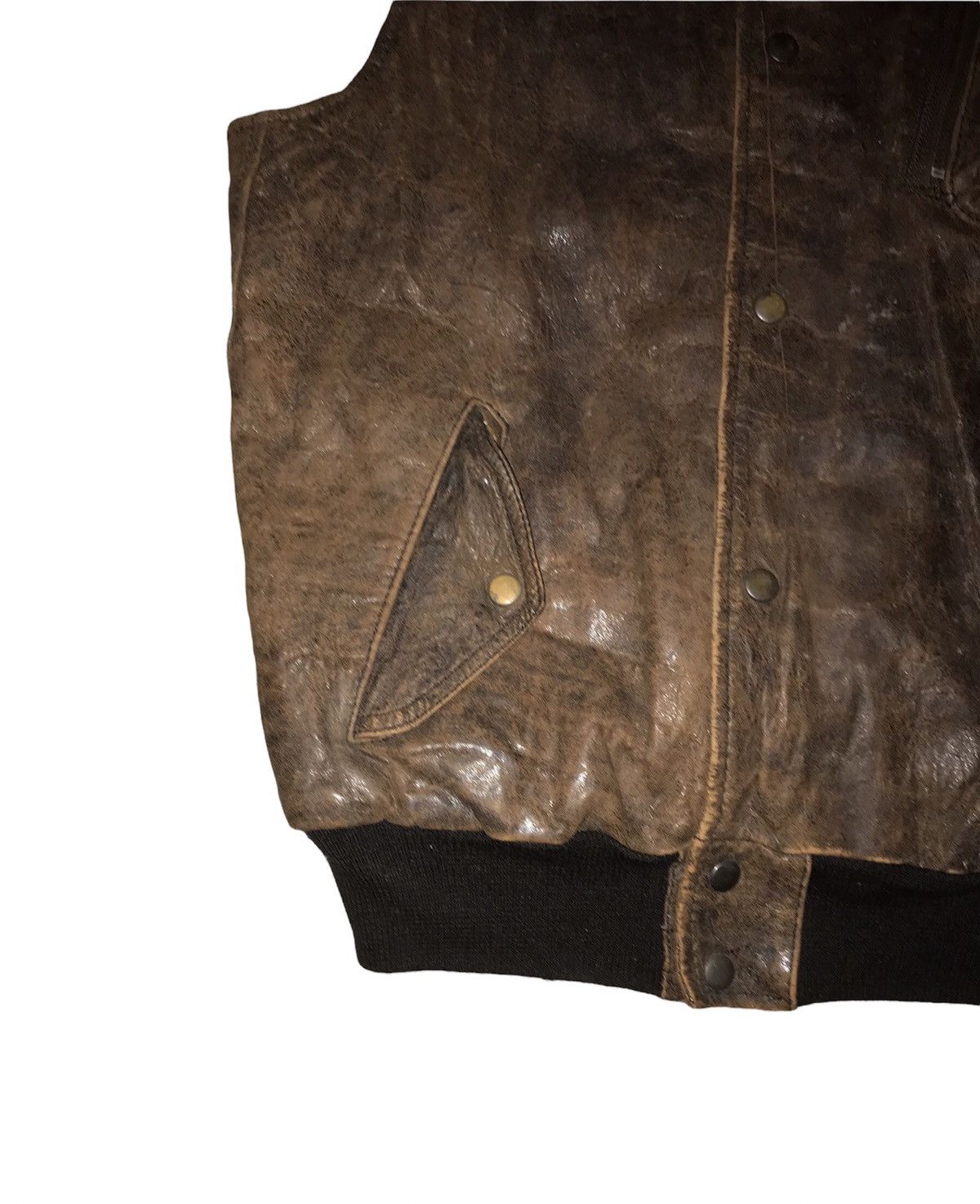 Japanese Brand Japanese Brand Vintage Leather Vest Biker Jacket Size US S / EU 44-46 / 1 - 8 Thumbnail