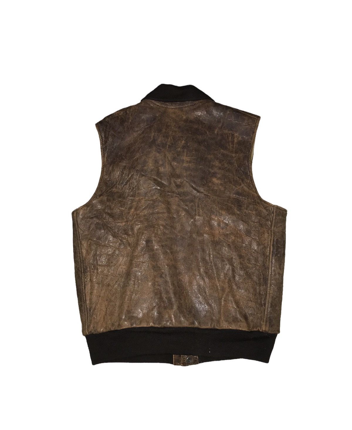 Japanese Brand Japanese Brand Vintage Leather Vest Biker Jacket Size US S / EU 44-46 / 1 - 2 Thumbnail
