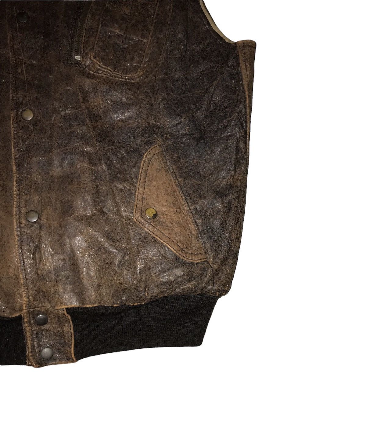 Japanese Brand Japanese Brand Vintage Leather Vest Biker Jacket Size US S / EU 44-46 / 1 - 9 Thumbnail
