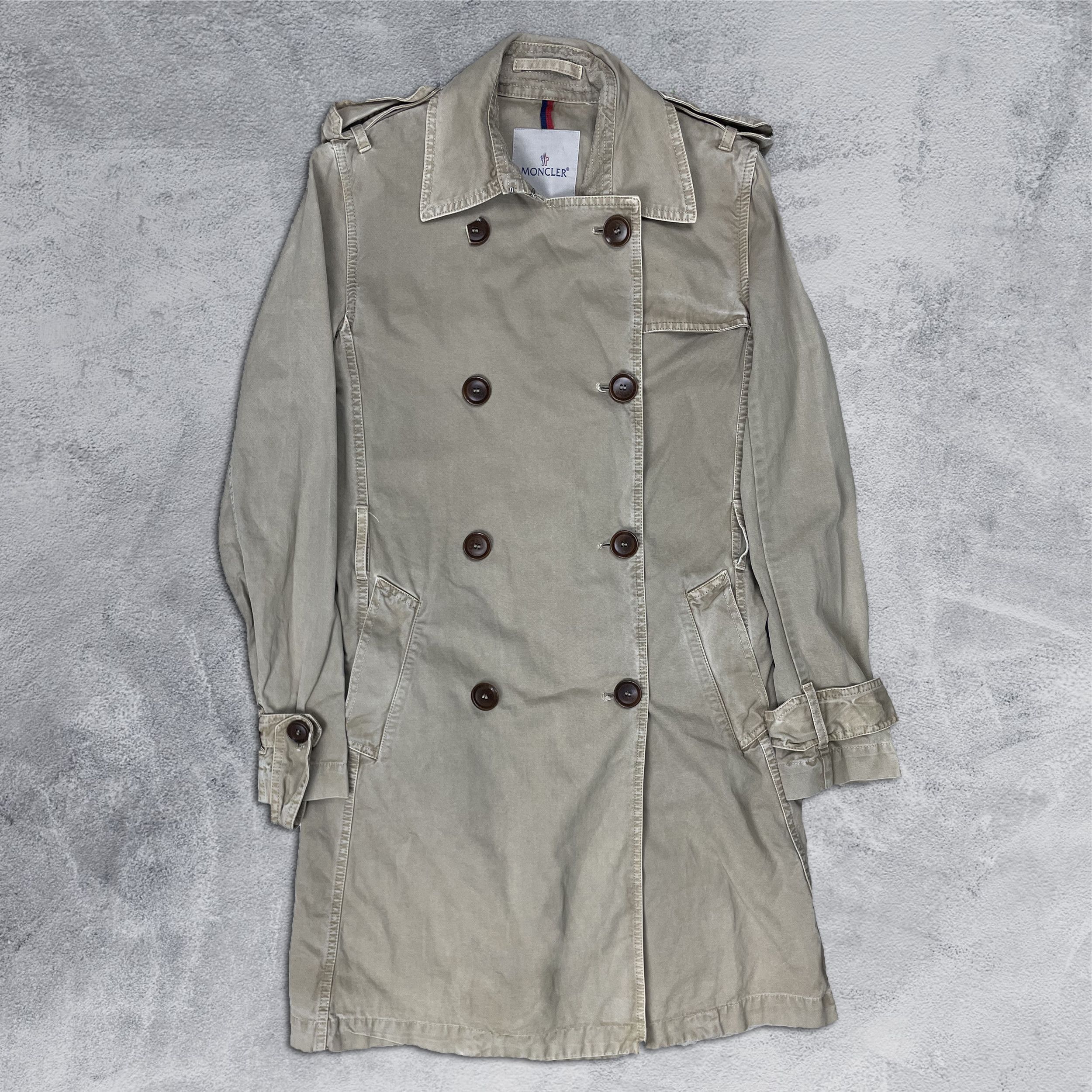 Moncler × Vintage Moncler Vintage Trench Coat Jacket Size S / US 4 / IT 40 - 1 Thumbnail