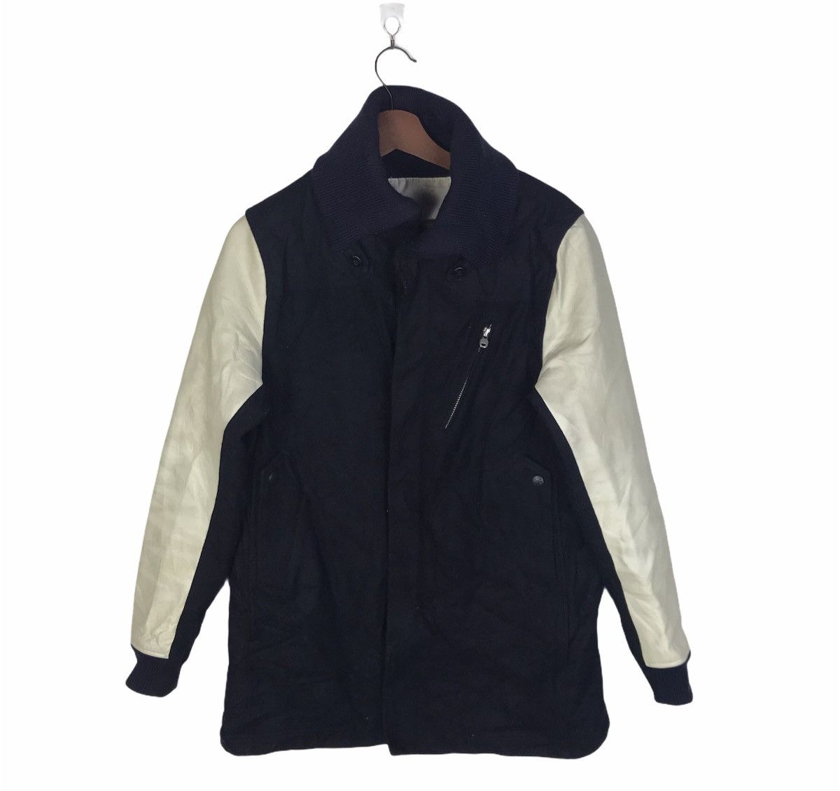 Vintage × White Mountaineering White Mountaineering Wool Leather Jacket Size US M / EU 48-50 / 2 - 1 Thumbnail