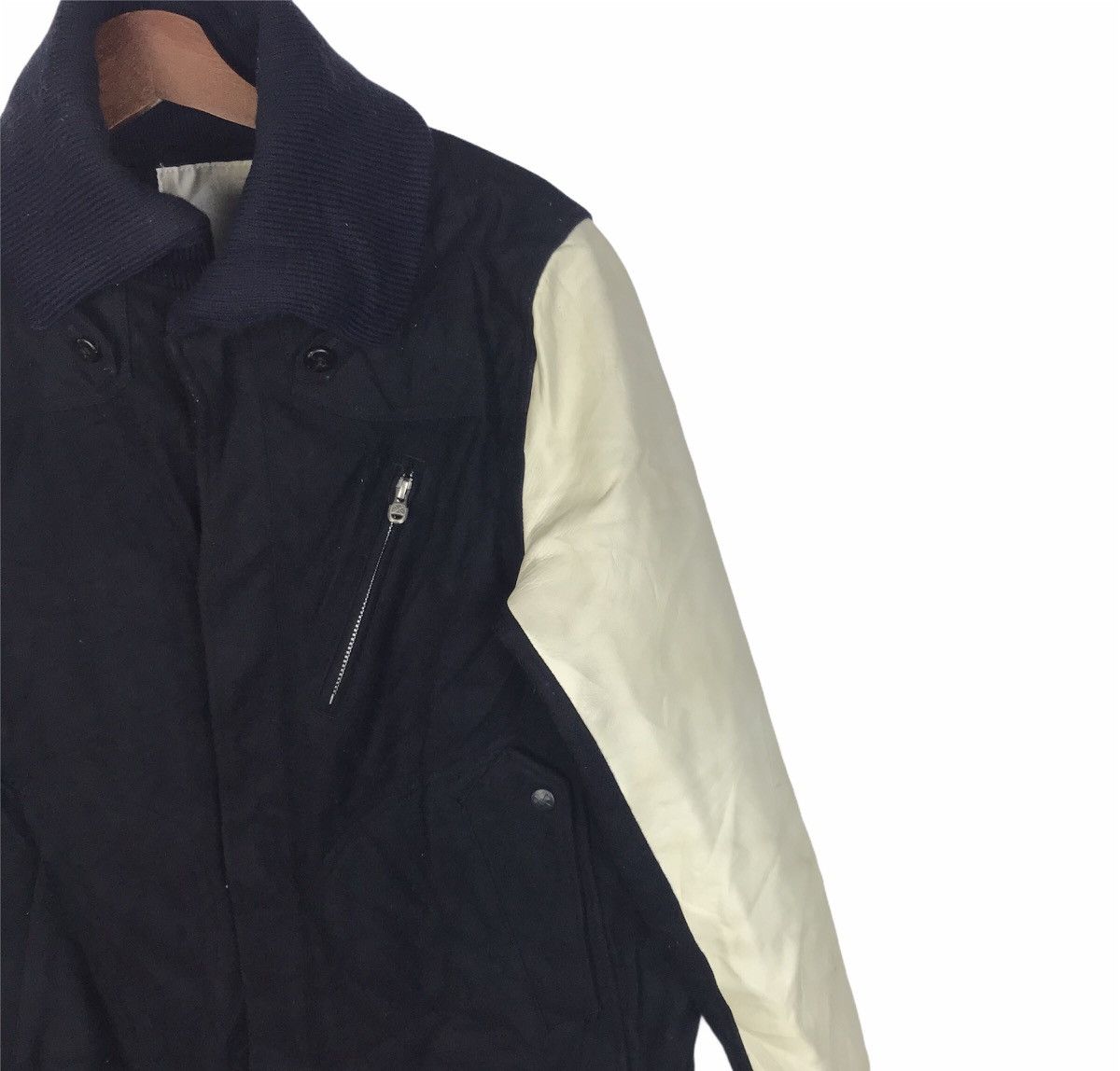 Vintage × White Mountaineering White Mountaineering Wool Leather Jacket Size US M / EU 48-50 / 2 - 3 Thumbnail