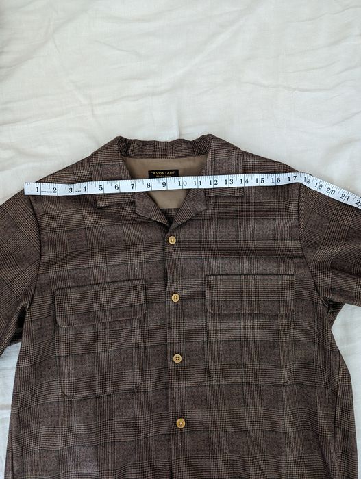 A VONTADE Wool glen check overshirt | Grailed