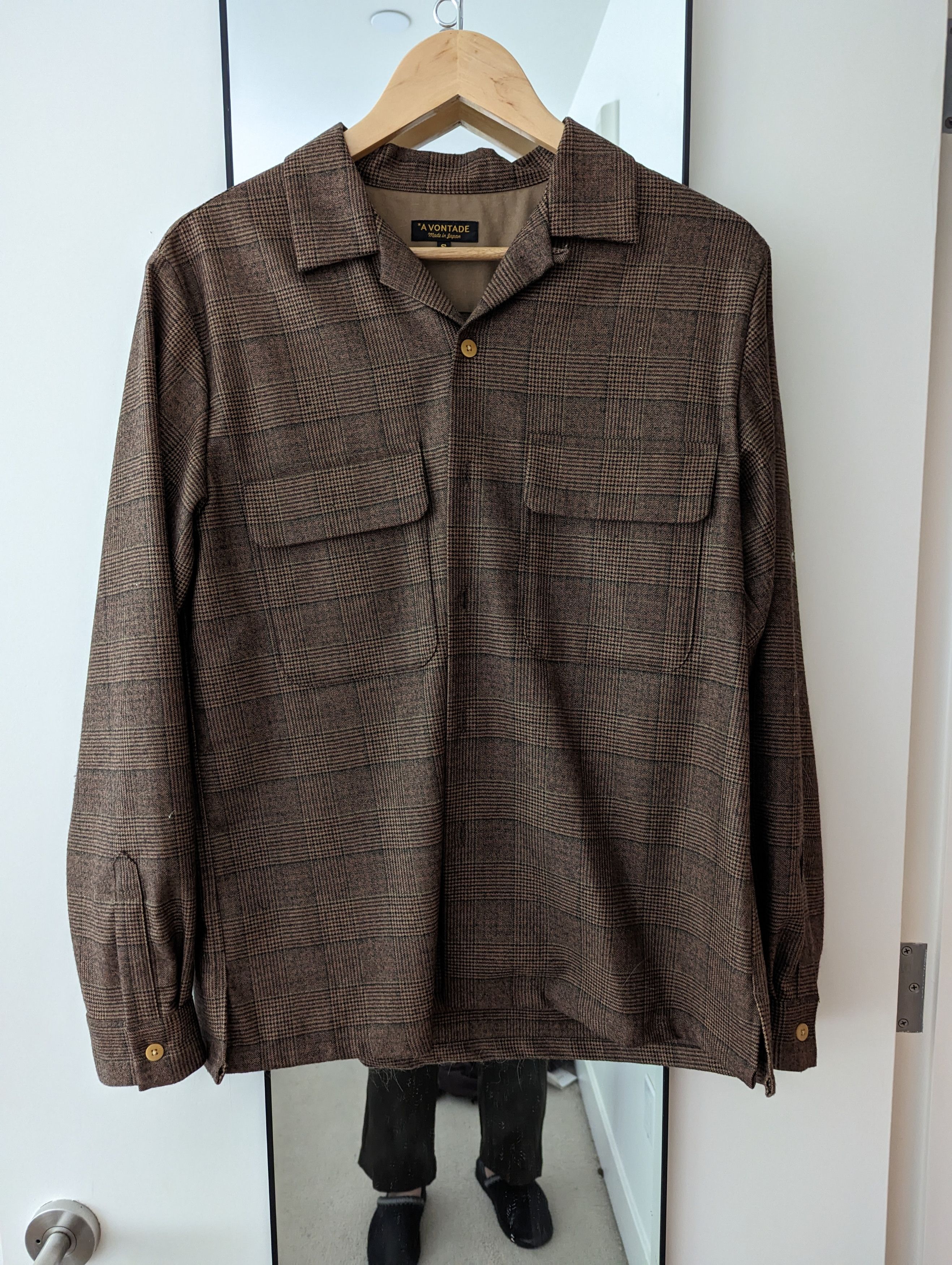 A VONTADE Wool glen check overshirt | Grailed