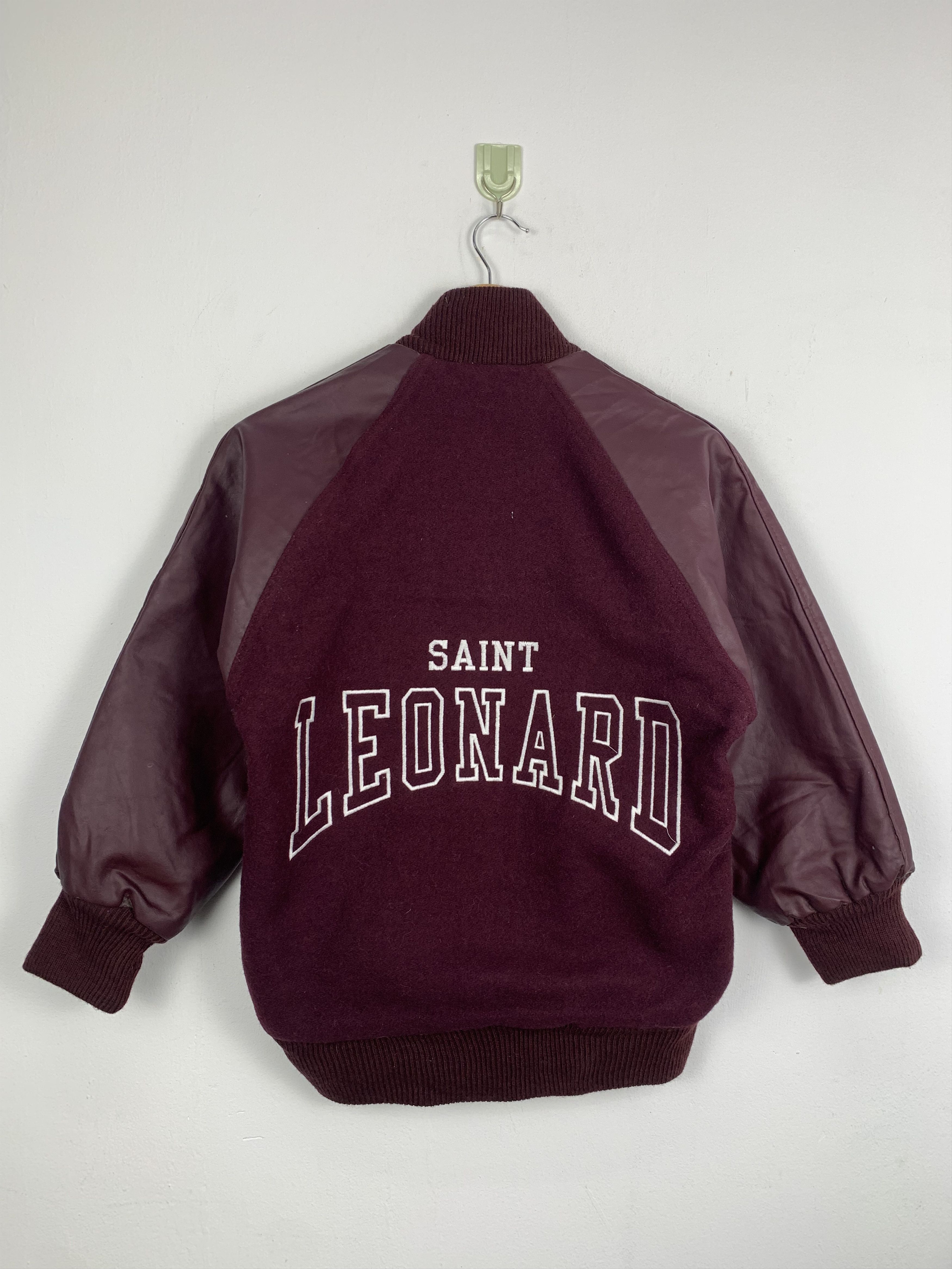 NEFF Vintage 80/90s Neff Wool Sleeve Leather Varsity Jacket Size US M / EU 48-50 / 2 - 1 Thumbnail