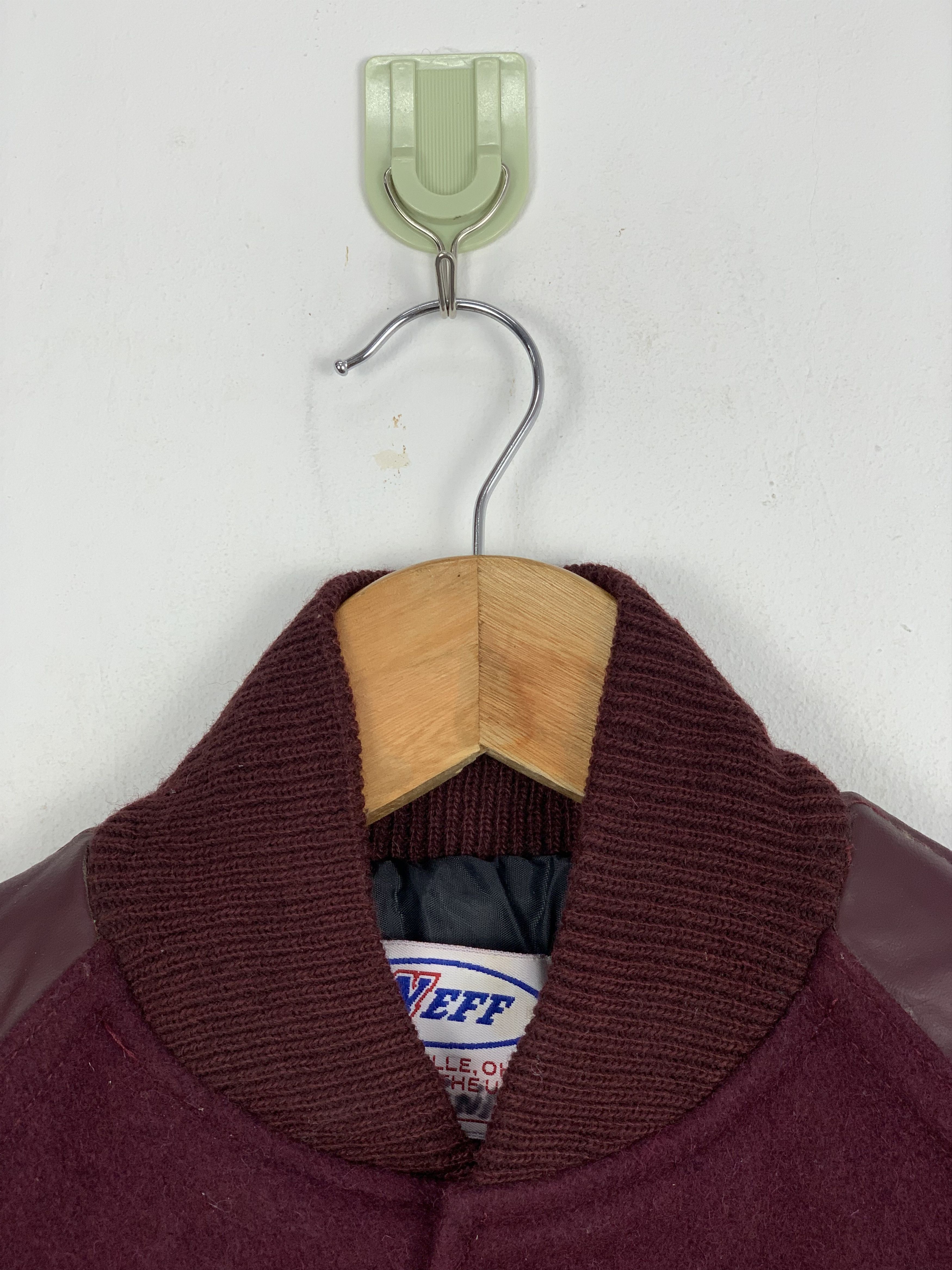 NEFF Vintage 80/90s Neff Wool Sleeve Leather Varsity Jacket Size US M / EU 48-50 / 2 - 7 Thumbnail