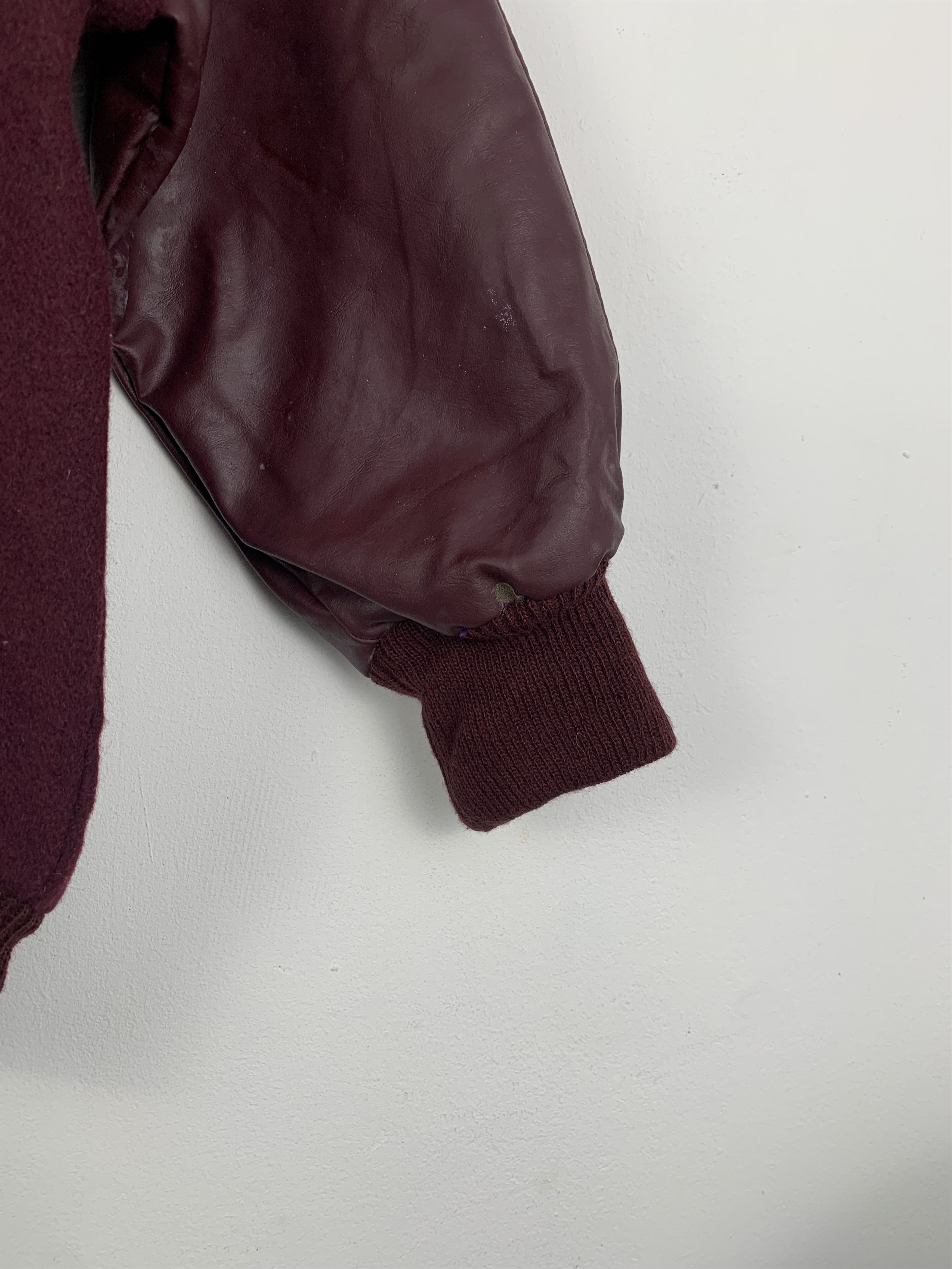 NEFF Vintage 80/90s Neff Wool Sleeve Leather Varsity Jacket Size US M / EU 48-50 / 2 - 5 Thumbnail