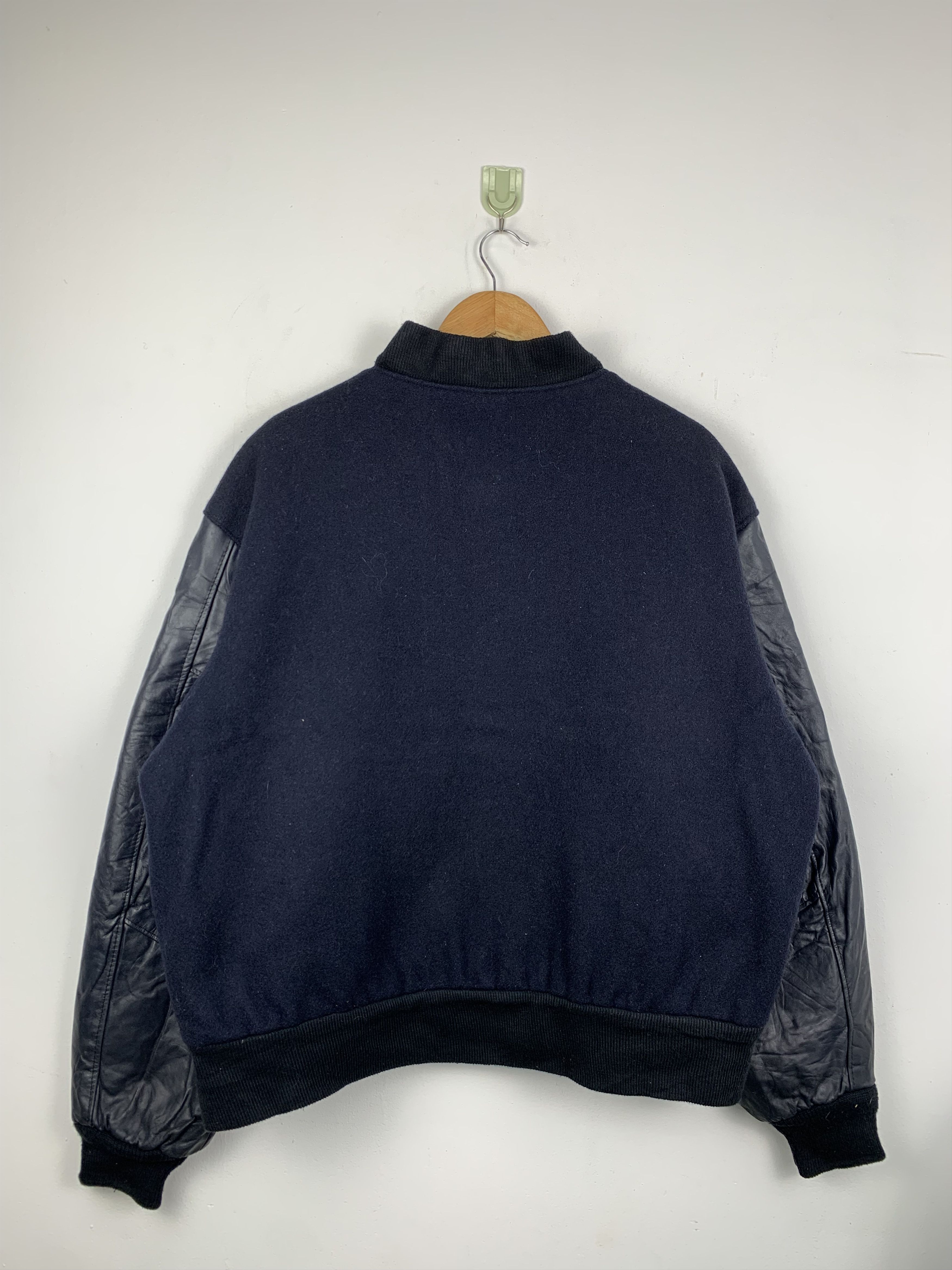 Vintage Vintage 90s 20th Anniversary Sleeve Leather Varsity Jacket Size US L / EU 52-54 / 3 - 3 Thumbnail