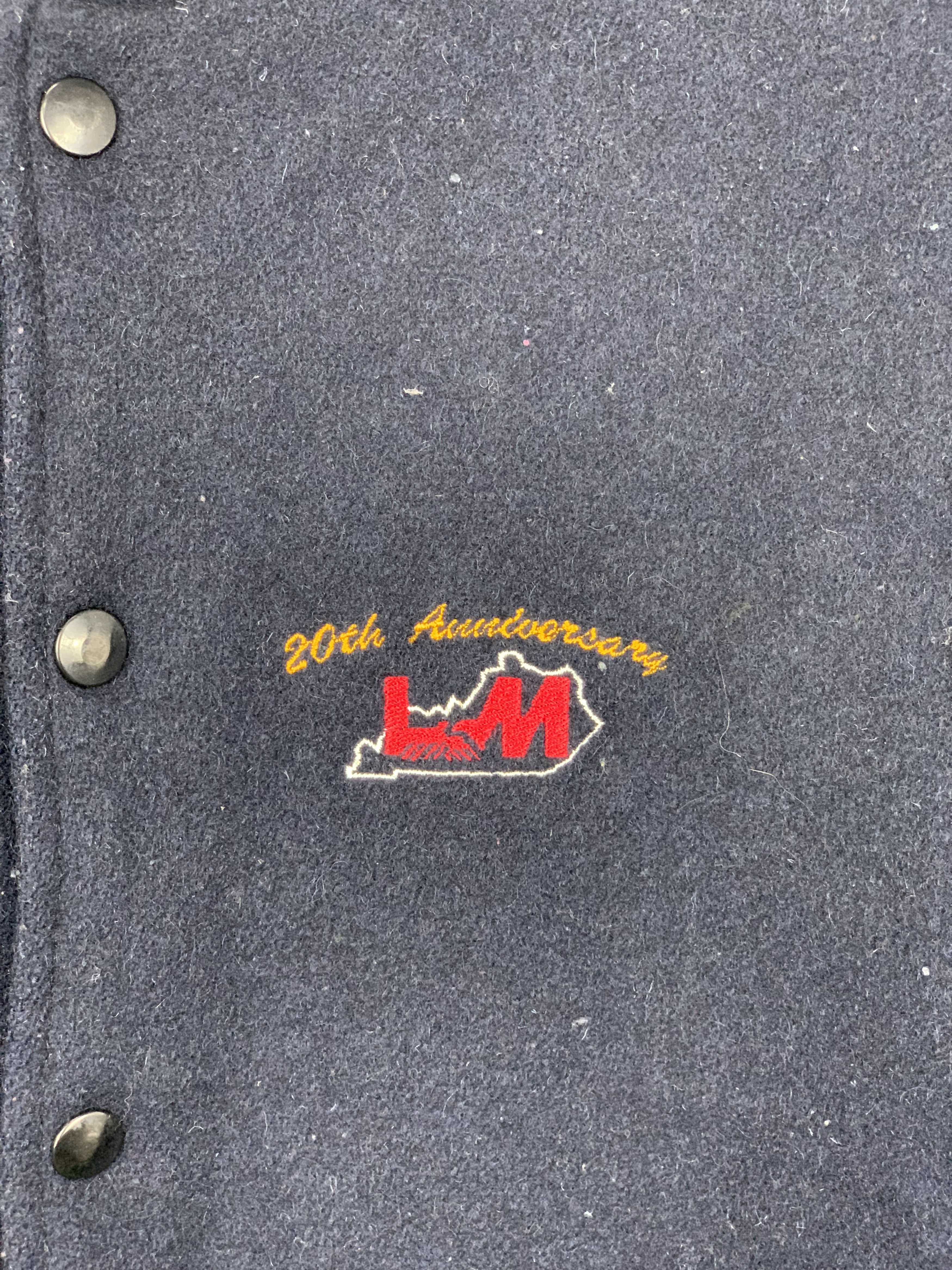 Vintage Vintage 90s 20th Anniversary Sleeve Leather Varsity Jacket Size US L / EU 52-54 / 3 - 7 Thumbnail