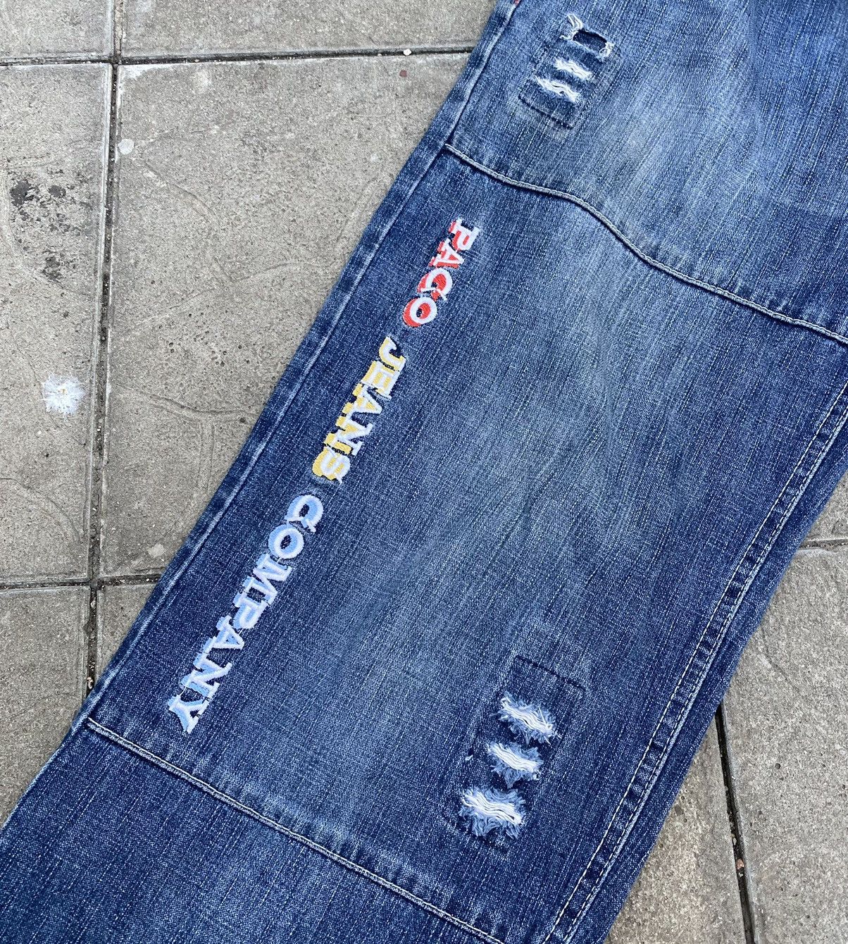 JNCO × Vintage ‼️LAST DROP‼️Vintage 90s Paco Rap Baggy Patched Jeans Size US 32 / EU 48 - 4 Thumbnail