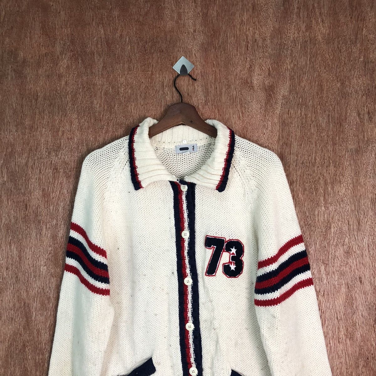 Fila Vintage Fila 73 White Patterned Cardigans #298 Size US M / EU 48-50 / 2 - 2 Thumbnail