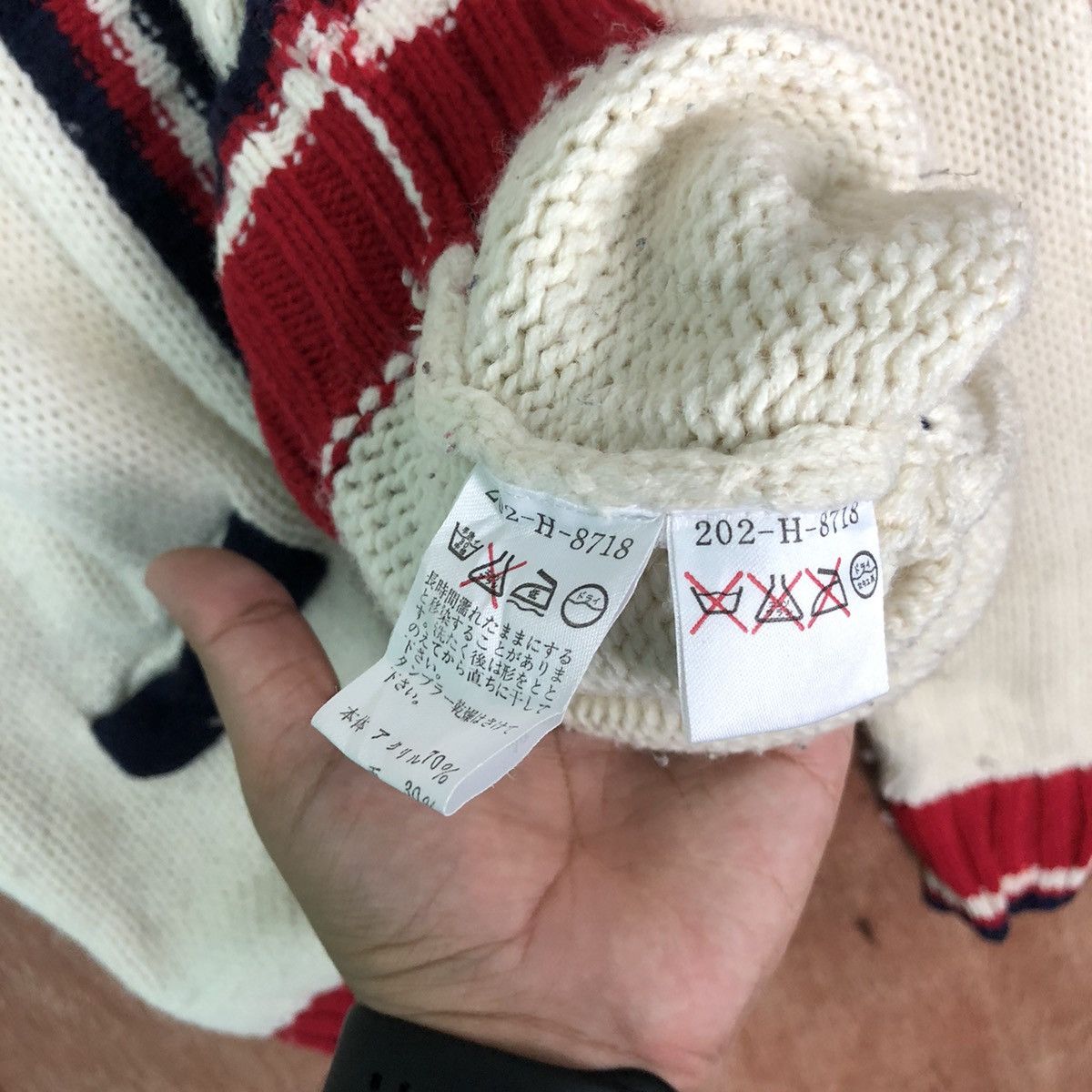 Fila Vintage Fila 73 White Patterned Cardigans #298 Size US M / EU 48-50 / 2 - 8 Thumbnail