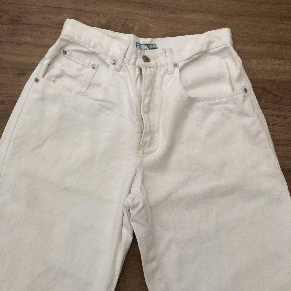 Guess × Vintage 90’s Guess White Jeans Hip Hop Vibe Size US 29 - 5 Thumbnail