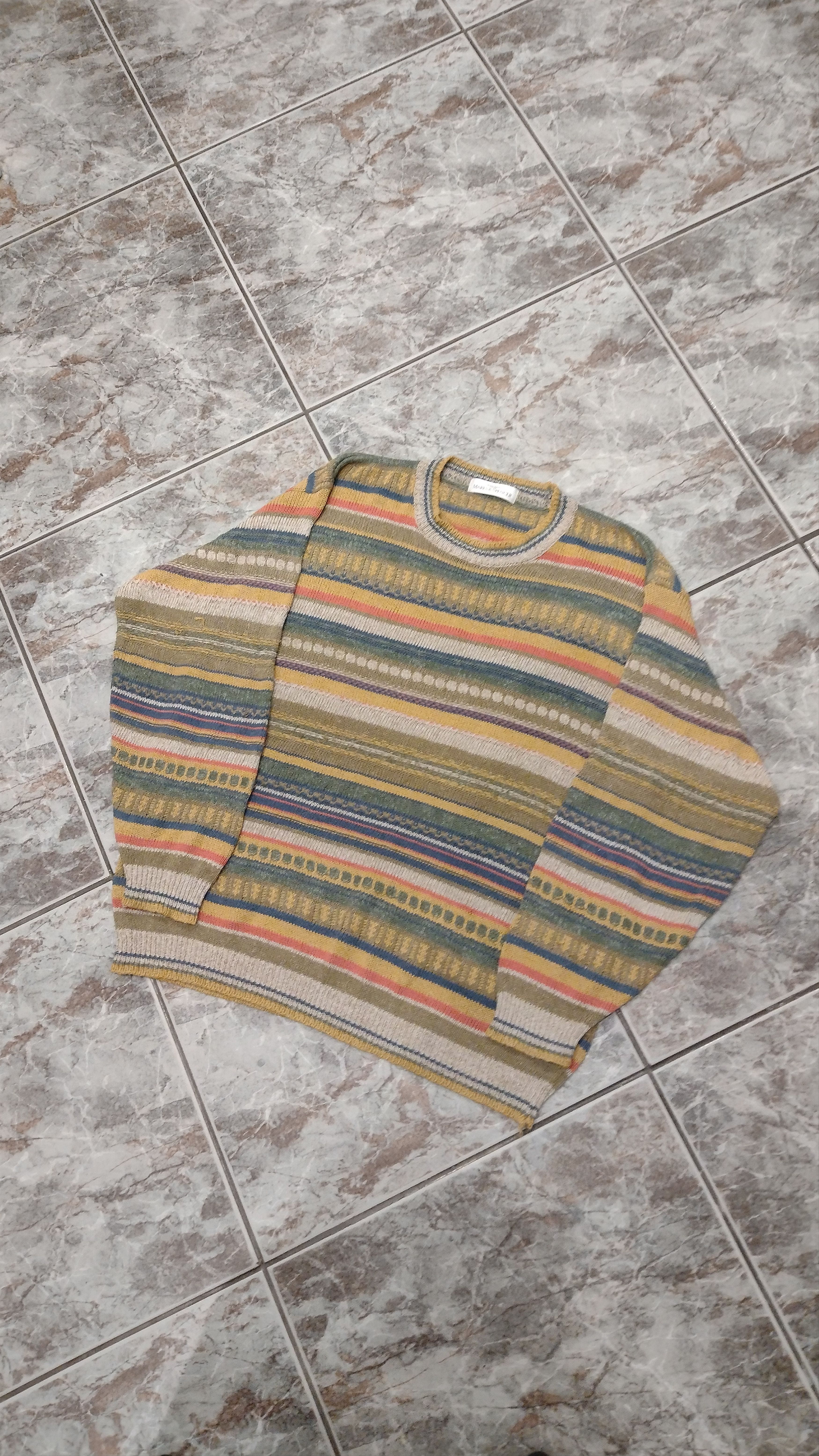 Vintage vintage knit crewneck boxy sweater pattern cottagecore Size US XL / EU 56 / 4 - 1 Thumbnail