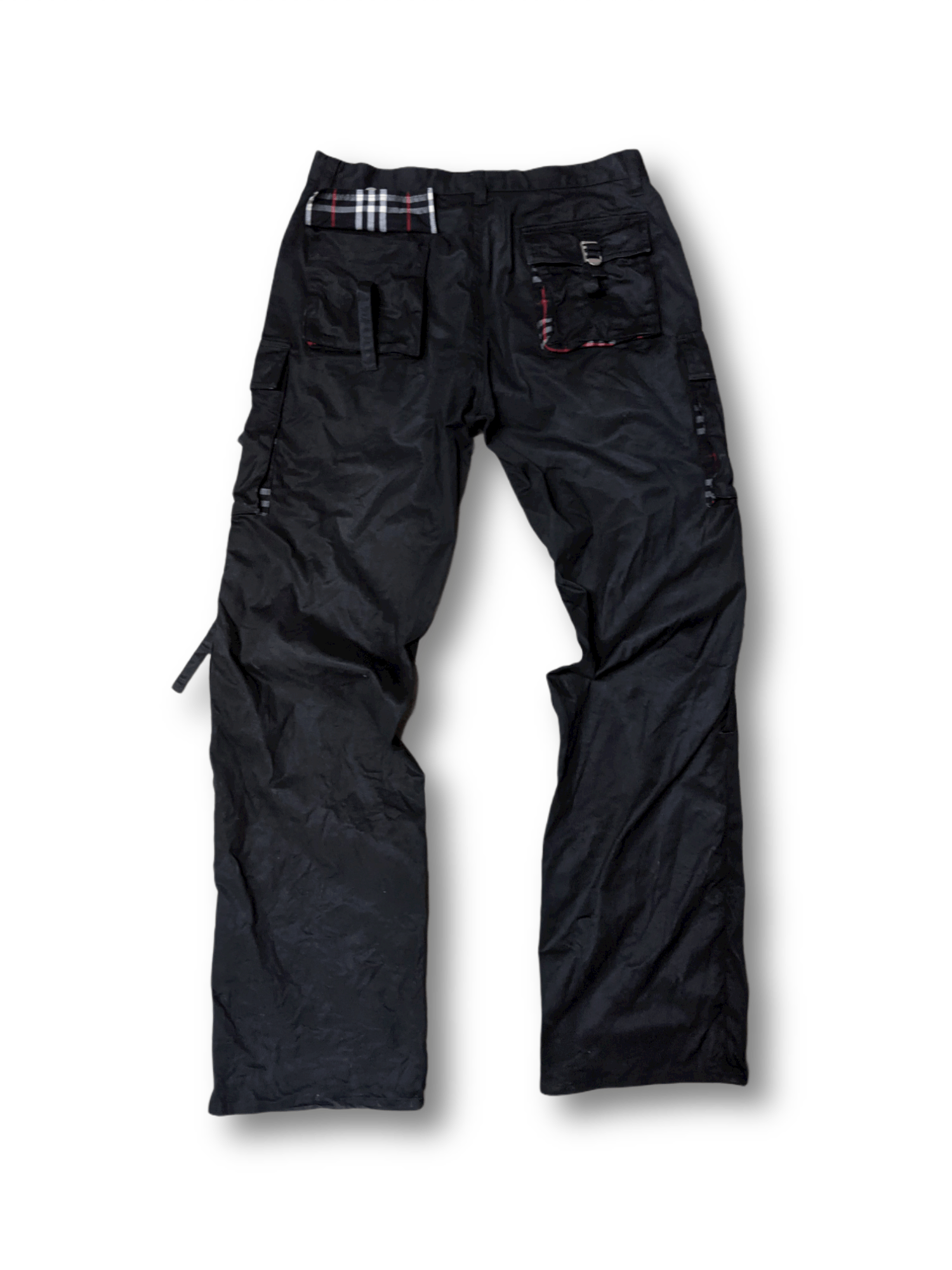 image of Heat Burberry Cargo Multipocket Tactical Pants in Black, Men's (Size 30)