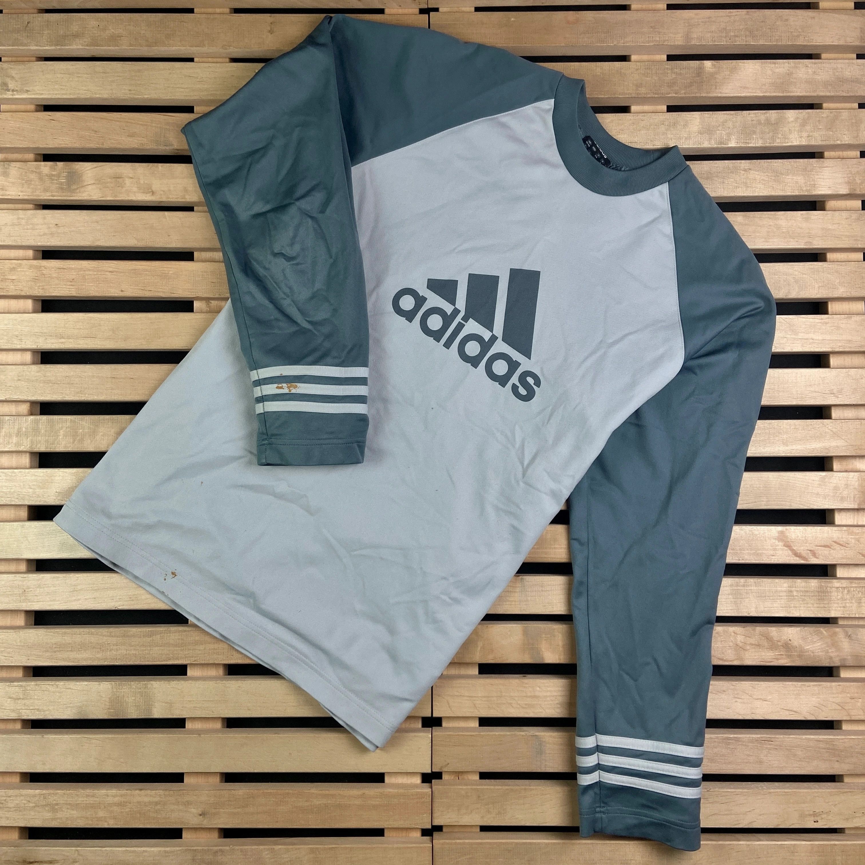Adidas × Vintage Mens Sweatshirt Long Sleeve Adidas Big Logo Size S Size US S / EU 44-46 / 1 - 1 Thumbnail