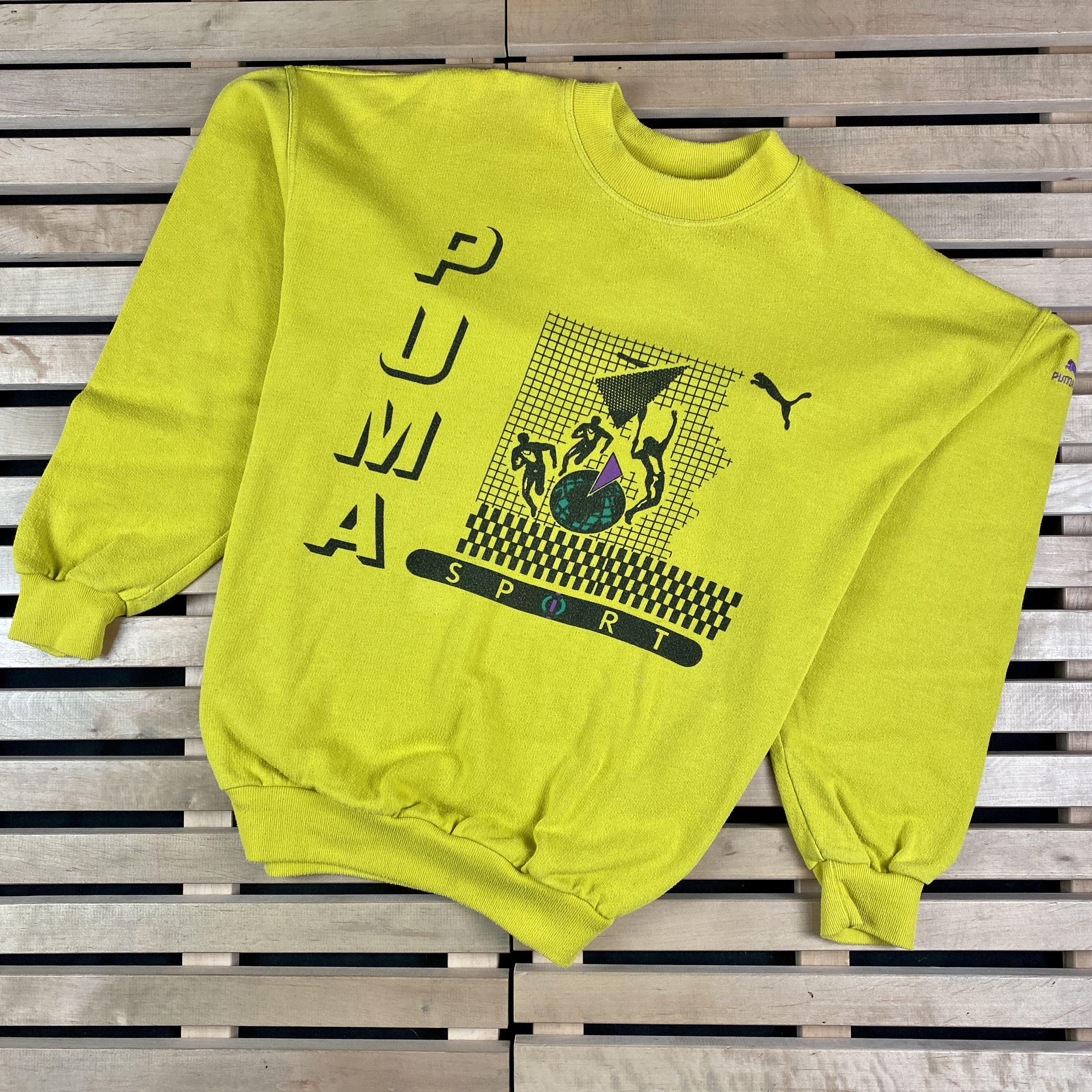Puma × Vintage Mens Sweatshirt Puma Sport Vintage Size M Size US M / EU 48-50 / 2 - 1 Thumbnail