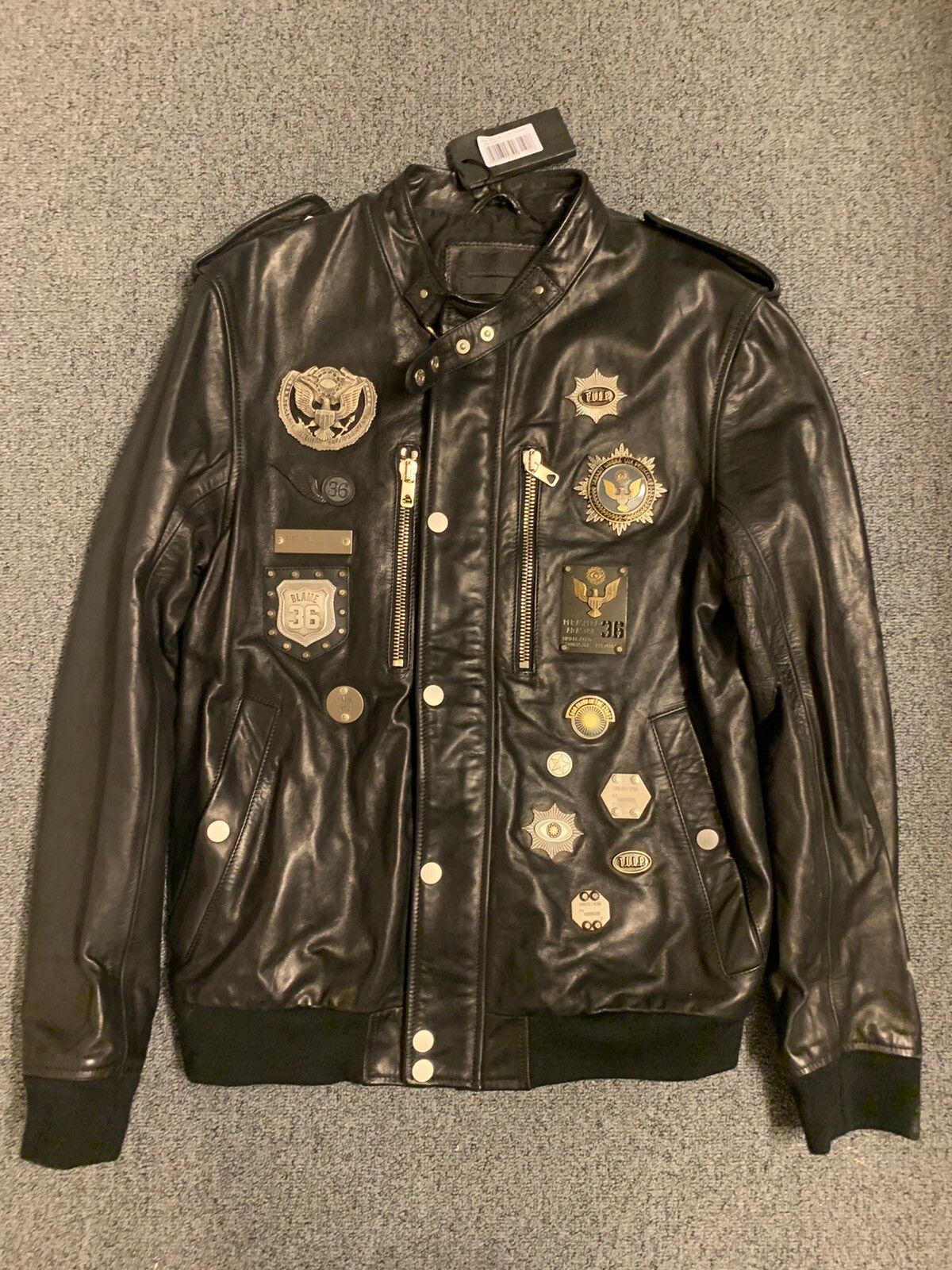 Diesel Black Gold Diesel Black Gold leather jacket with metal badges Size US L / EU 52-54 / 3 - 2 Preview