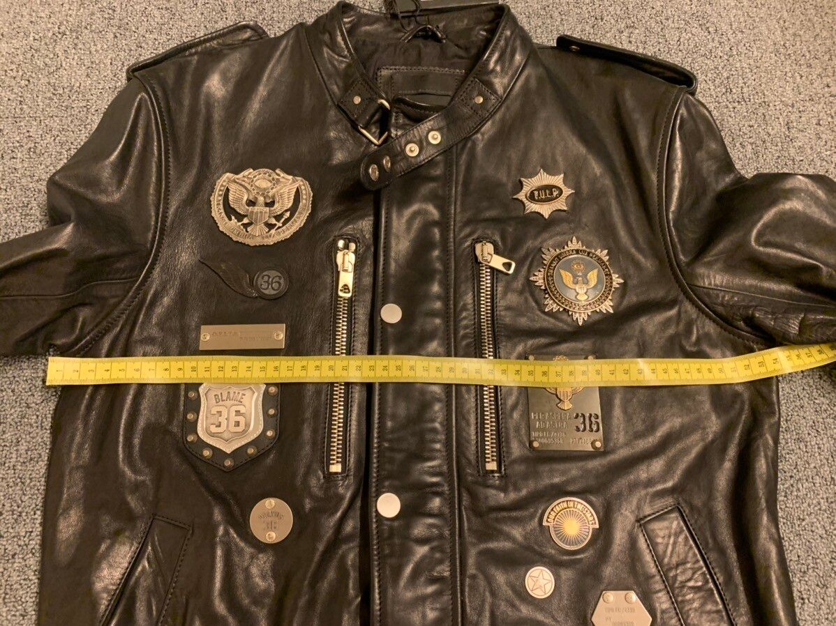 Diesel Black Gold Diesel Black Gold leather jacket with metal badges Size US L / EU 52-54 / 3 - 4 Thumbnail