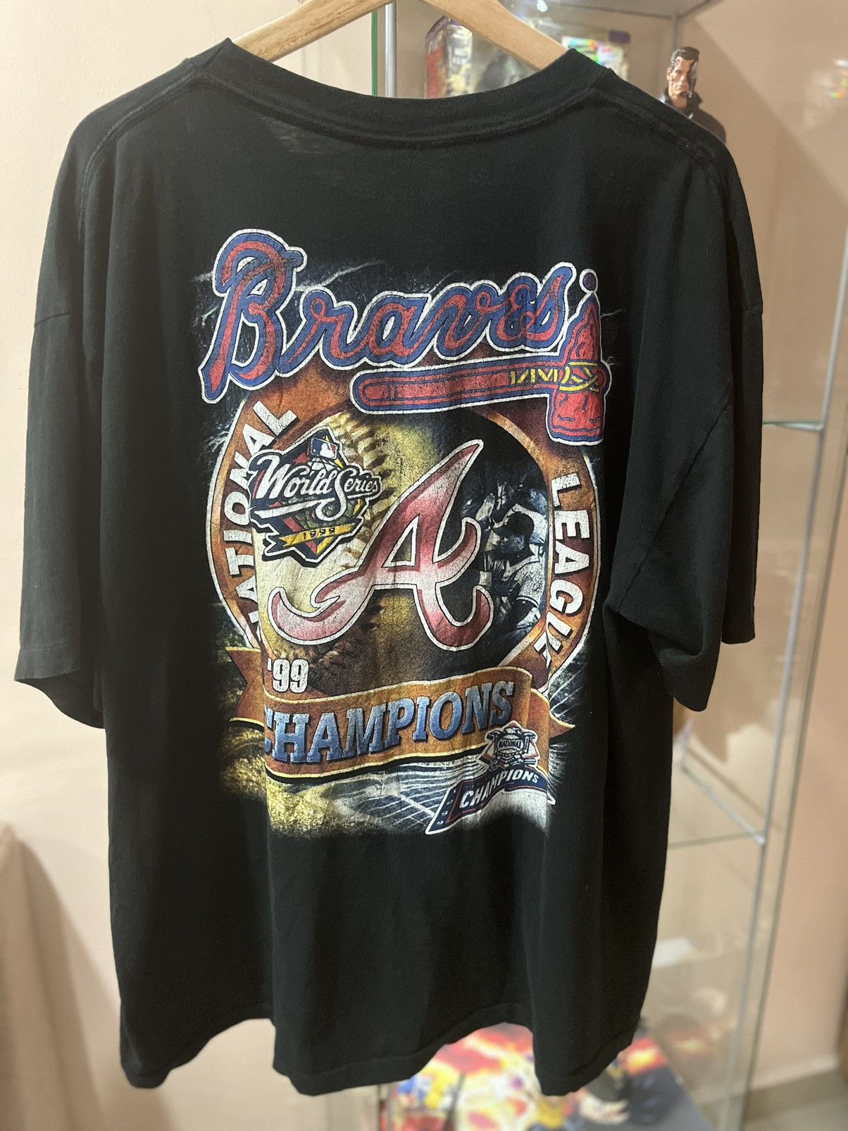 MLB × Vintage A MUST HAVE VINTAGE RAPTEES STYLE ATLANTA BRAVES CHAMPION 99 Size US XXL / EU 58 / 5 - 5 Thumbnail