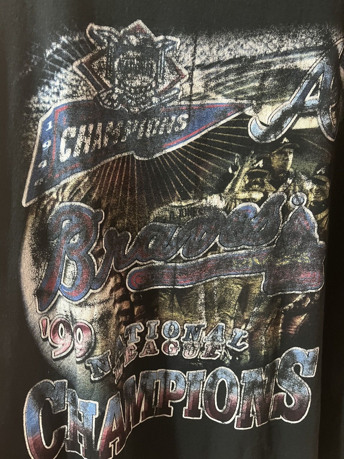 MLB × Vintage A MUST HAVE VINTAGE RAPTEES STYLE ATLANTA BRAVES CHAMPION 99 Size US XXL / EU 58 / 5 - 3 Thumbnail
