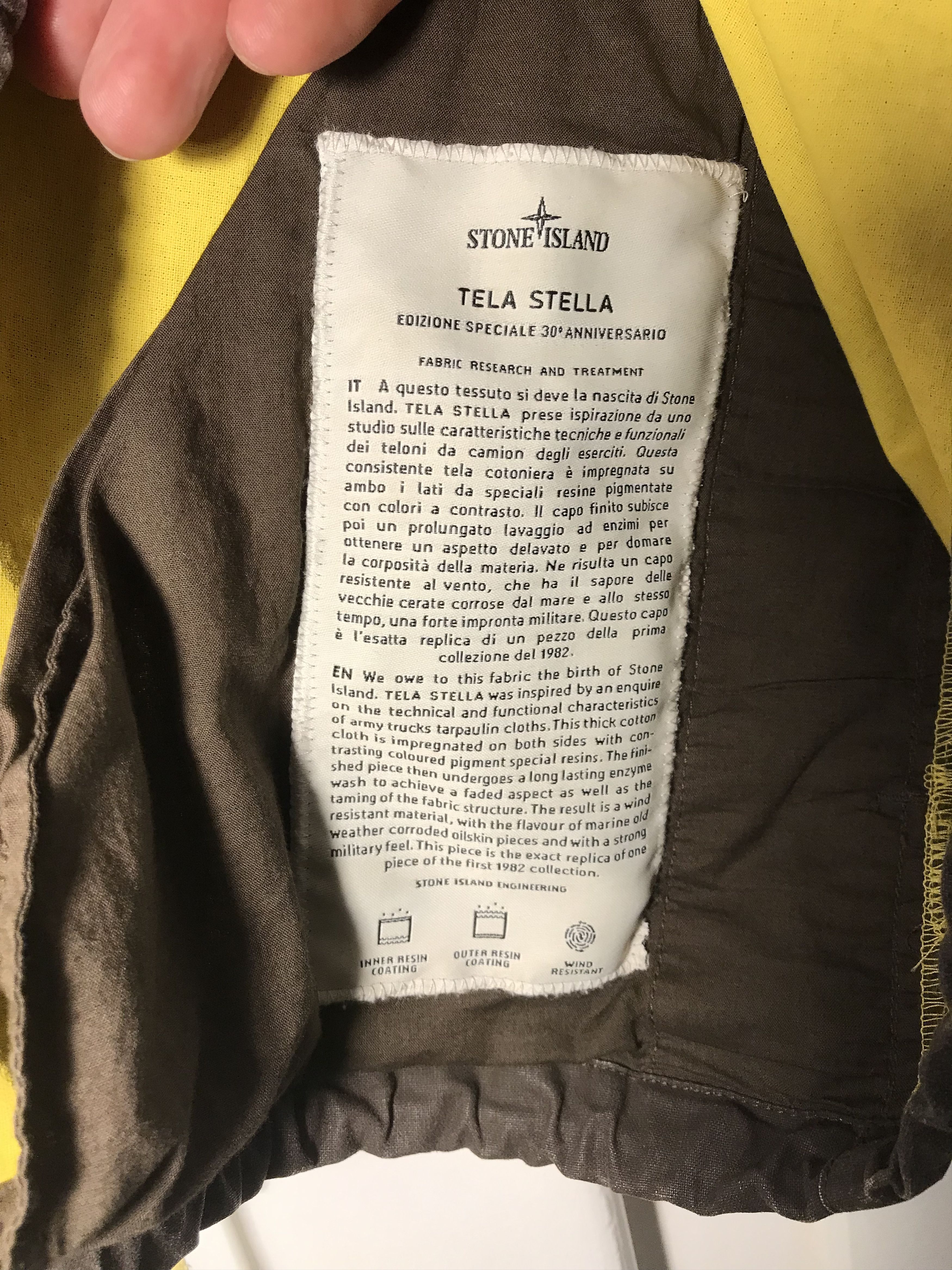 Stone Island TELA STELLA - SPECIAL 30TH ANNIVERSARY PIECE Stone Island TELA STELLA - SPECIAL 30TH ANNIVERSARY PIECE
