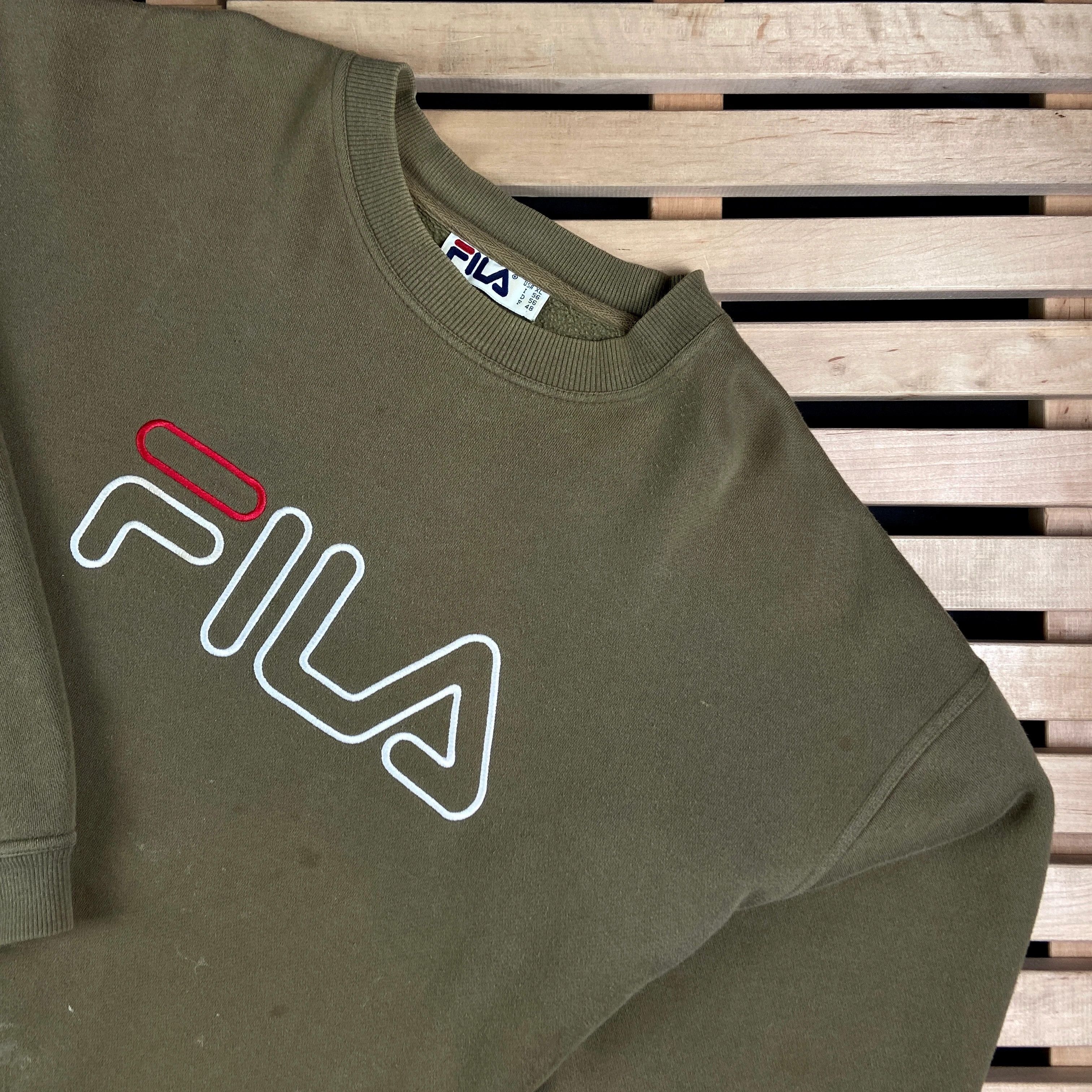 Fila × Vintage Mens Sweatshirt Fila Vintage Big Logo Size XL Size US XL / EU 56 / 4 - 2 Thumbnail