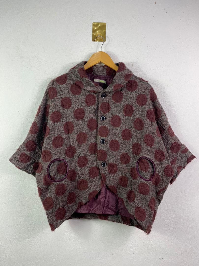 If Six Was Nine × Japanese Brand × KMRii I+MU Matsuo Button Cloak Poncho Style Size L / US 10 / IT 46 - 1 Thumbnail