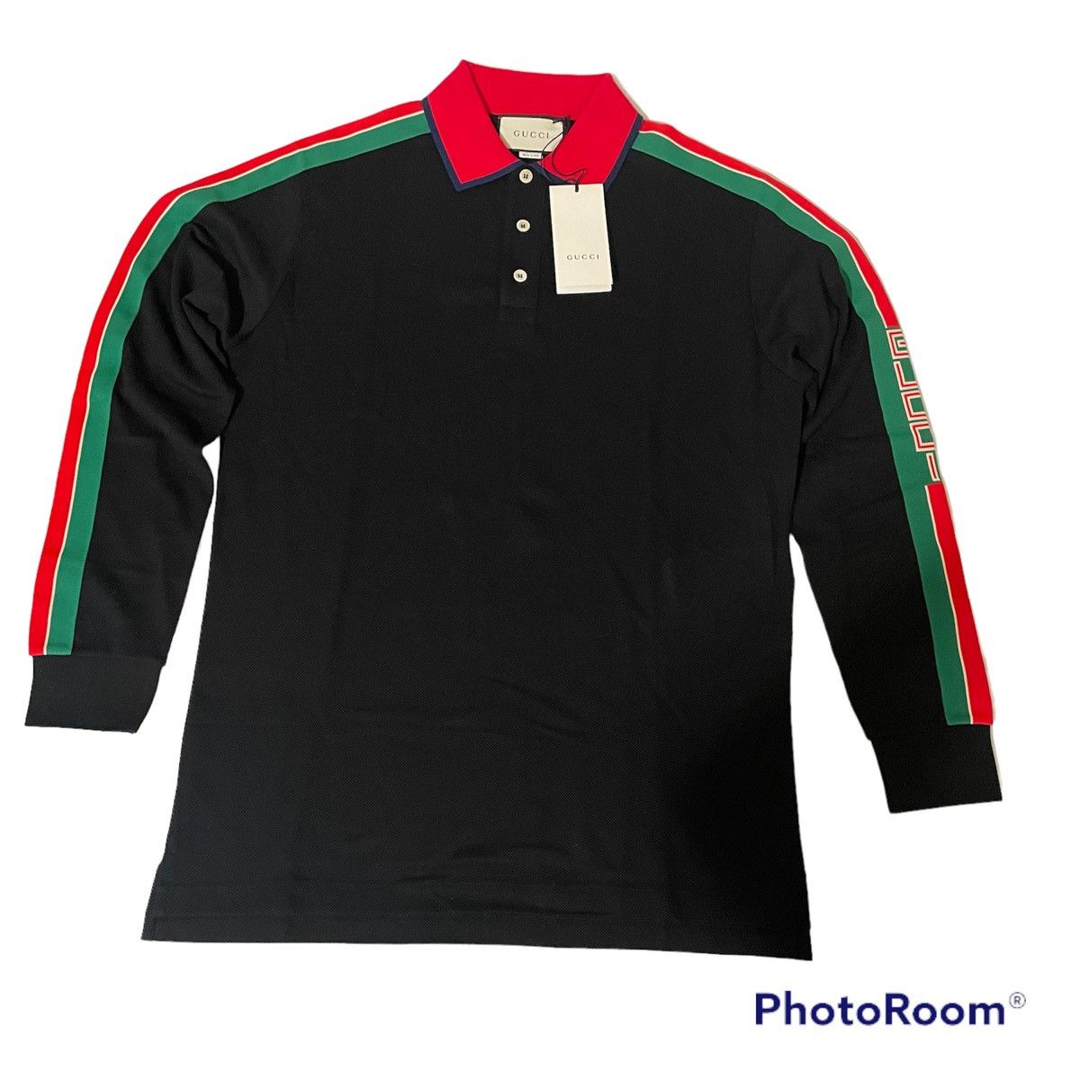 Red gucci long sleeve shirt on sale