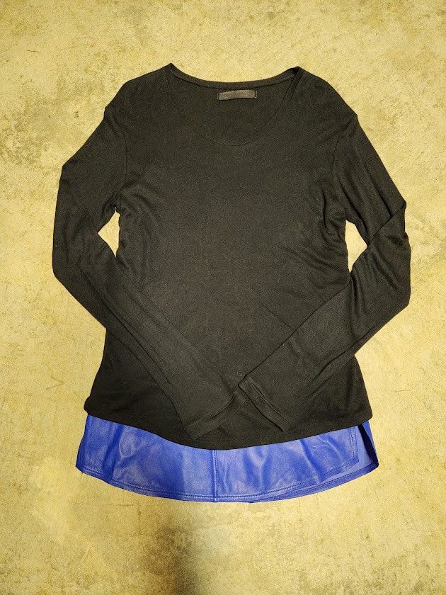 Archival Vintage En Noir Lamb underlay long sleeve - View 2