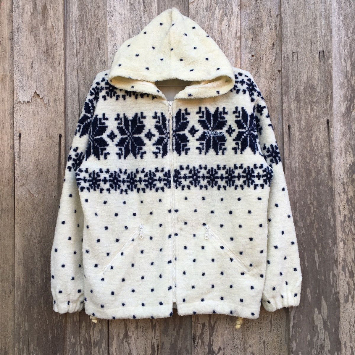 Japanese Brand × Vintage Vintage Nev Winter Fleece Hoodie Size US L / EU 52-54 / 3 - 1 Thumbnail