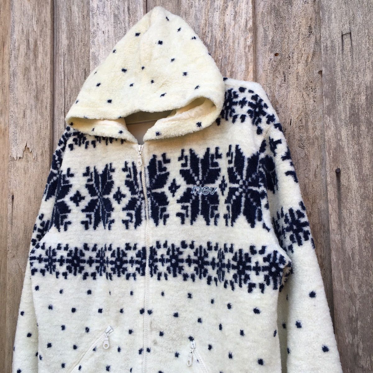 Japanese Brand × Vintage Vintage Nev Winter Fleece Hoodie Size US L / EU 52-54 / 3 - 3 Thumbnail