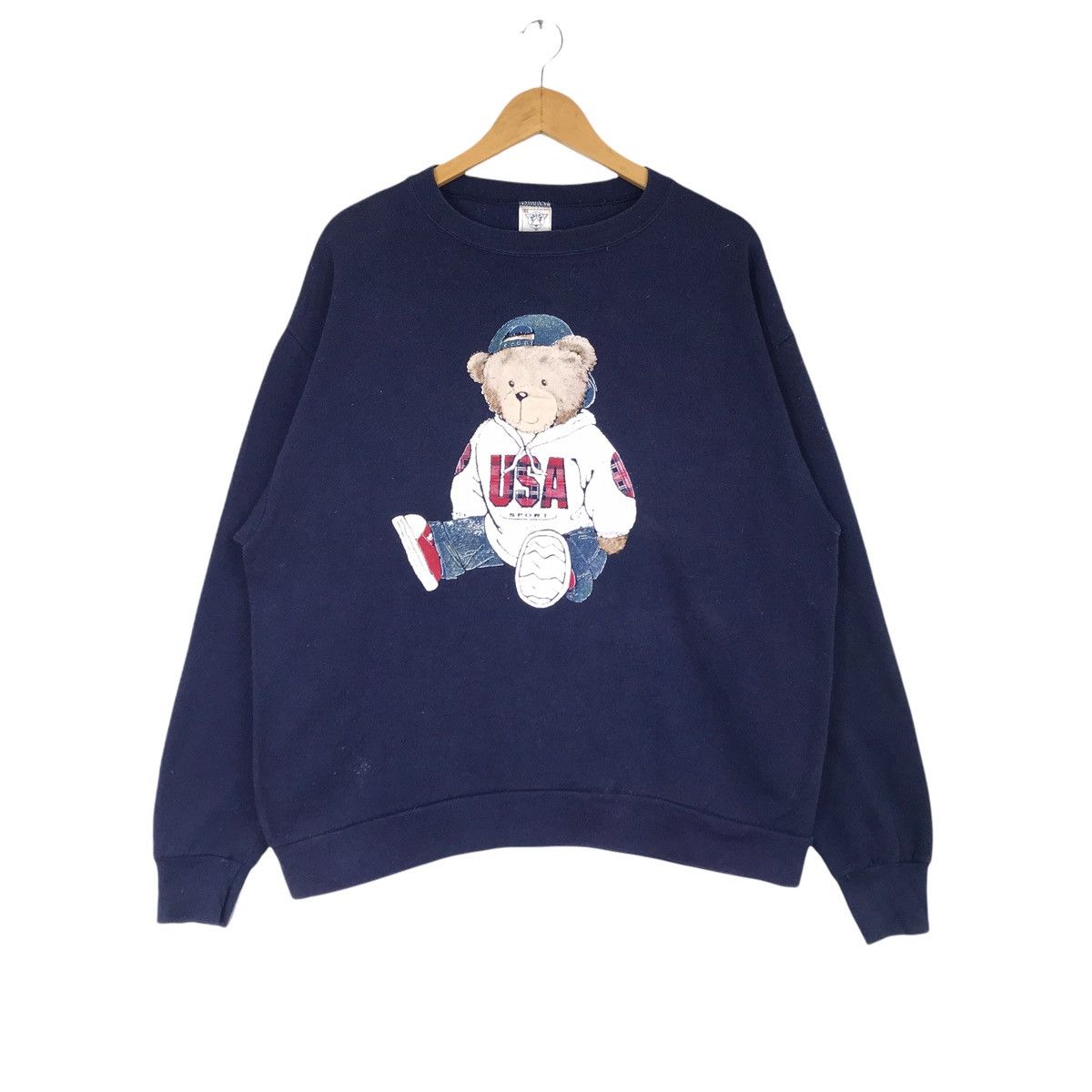 Vintage 90s Bear USA Sports Sweatshirt Delta Tag