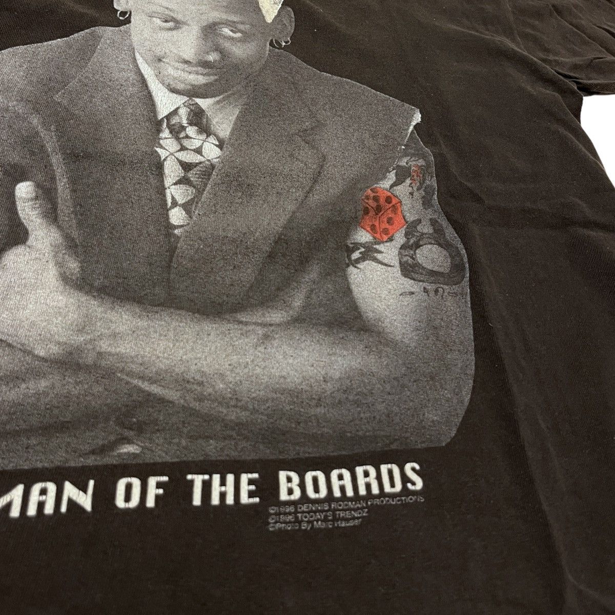 Converse × NBA × Vintage 1996 Dennis Rodman Glow In The Dark Hair Tee Size US L / EU 52-54 / 3 - 3 Thumbnail
