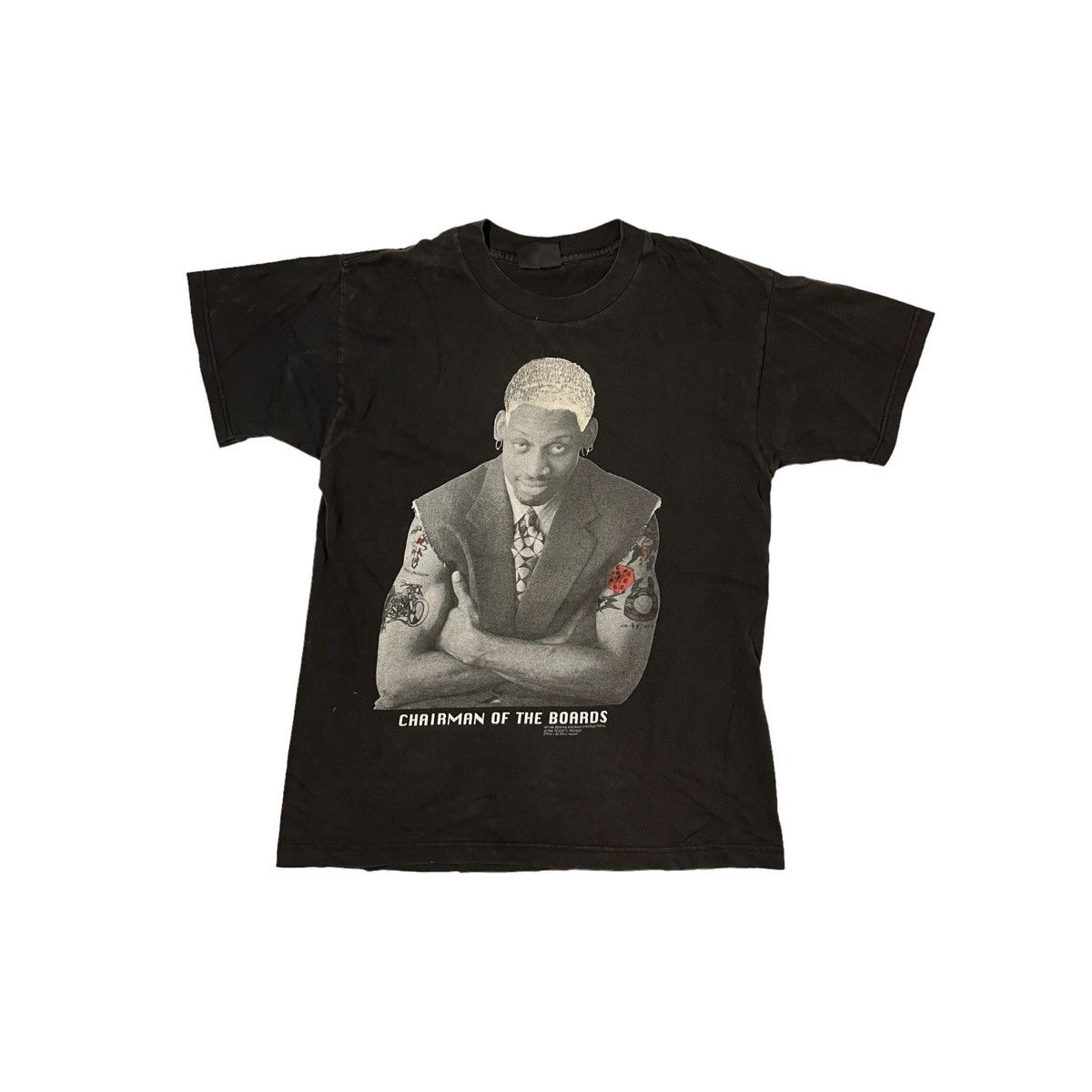 Converse × NBA × Vintage 1996 Dennis Rodman Glow In The Dark Hair Tee Size US L / EU 52-54 / 3 - 1 Thumbnail
