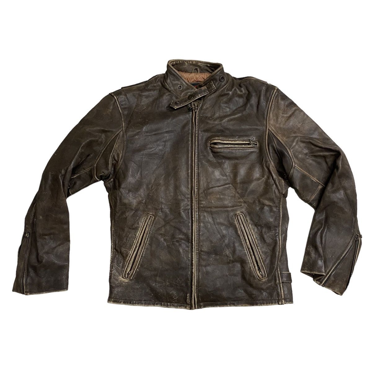 Genuine Leather GSC ON TIME LEATHER PATINA CLASSIC RIDER JACKET Size US M / EU 48-50 / 2 - 5 Thumbnail