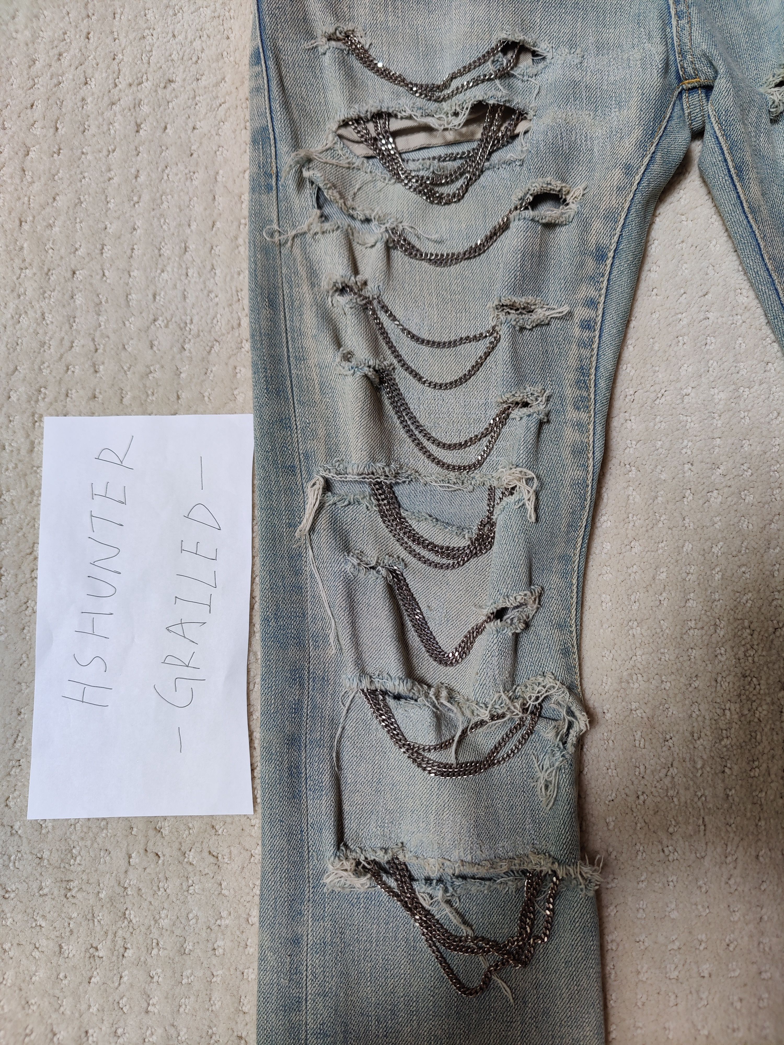 Hedi Slimane × Saint Laurent Paris Rare FW13 Distressed