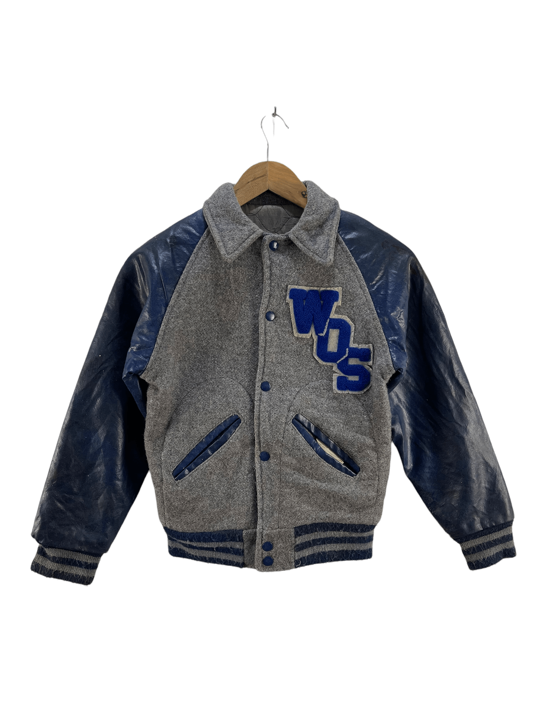 Other Vintage WOS by Fab Knit Varsity Jacket Size US S / EU 44-46 / 1 - 1 Thumbnail