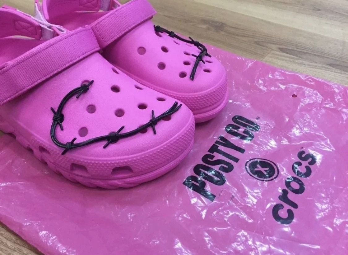 Crocs Post Malone Barb Wire Crocs Charms Grailed