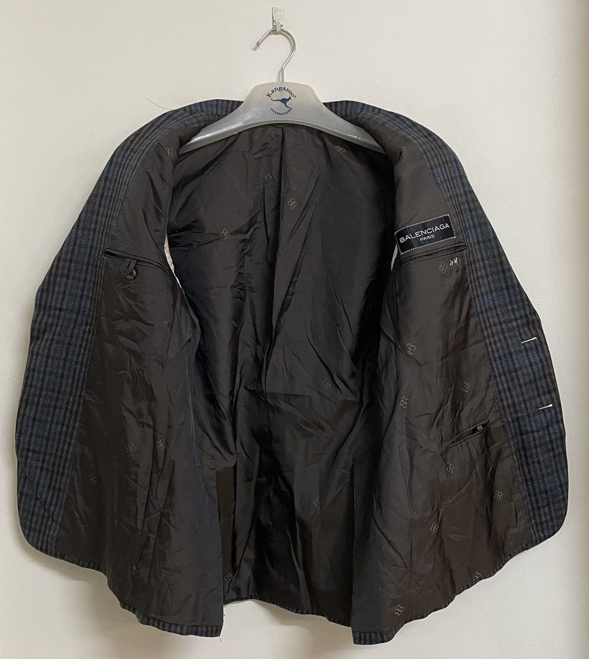 Balenciaga × Vintage VINTAGE BALENCIAGA PARIS WOOL CHECKERED JACKET Size US L / EU 52-54 / 3 - 3 Thumbnail