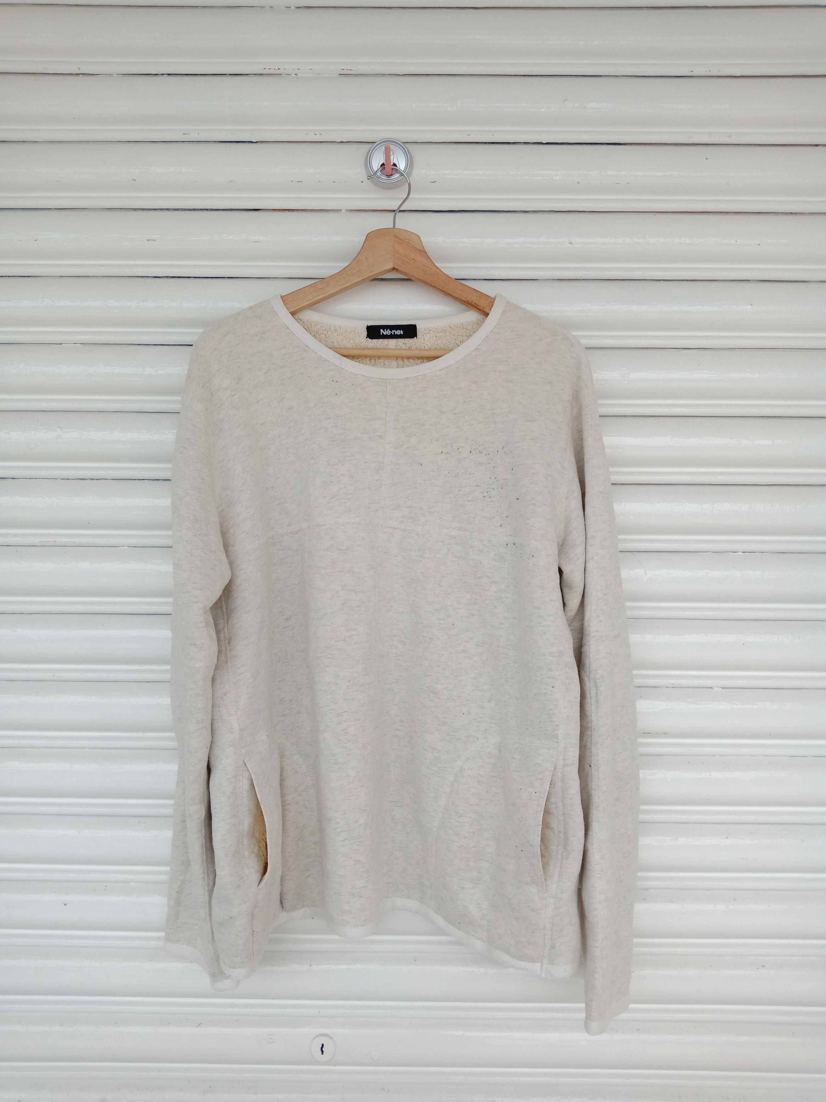 Issey Miyake Fleece Cream Color Sweatshirts Hoodies