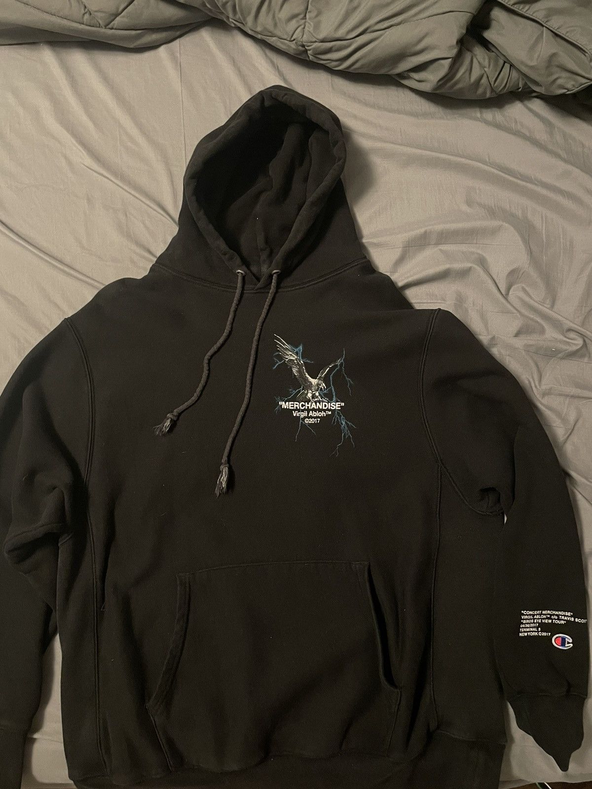 Champion Travis Scott Virgil Abloh Travis Scott x Virgil Abloh x Champion Terminal 5 Hoodie Grailed