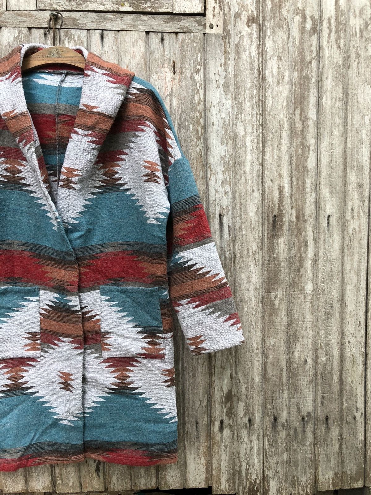 Japanese Brand Radarista Navajo multicolour coat Size L / US 10 / IT 46 - 4 Thumbnail