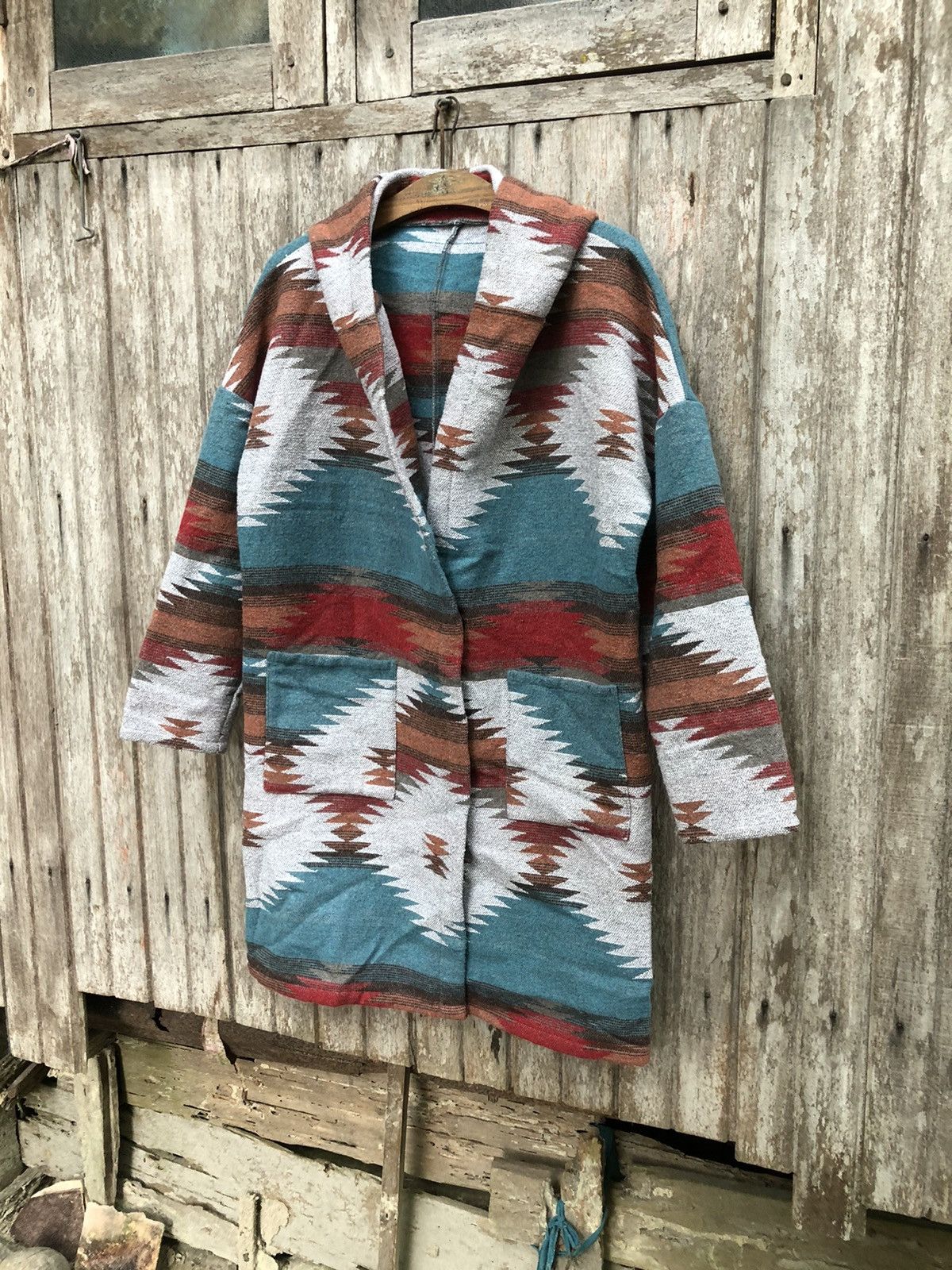 Japanese Brand Radarista Navajo multicolour coat Size L / US 10 / IT 46 - 3 Thumbnail