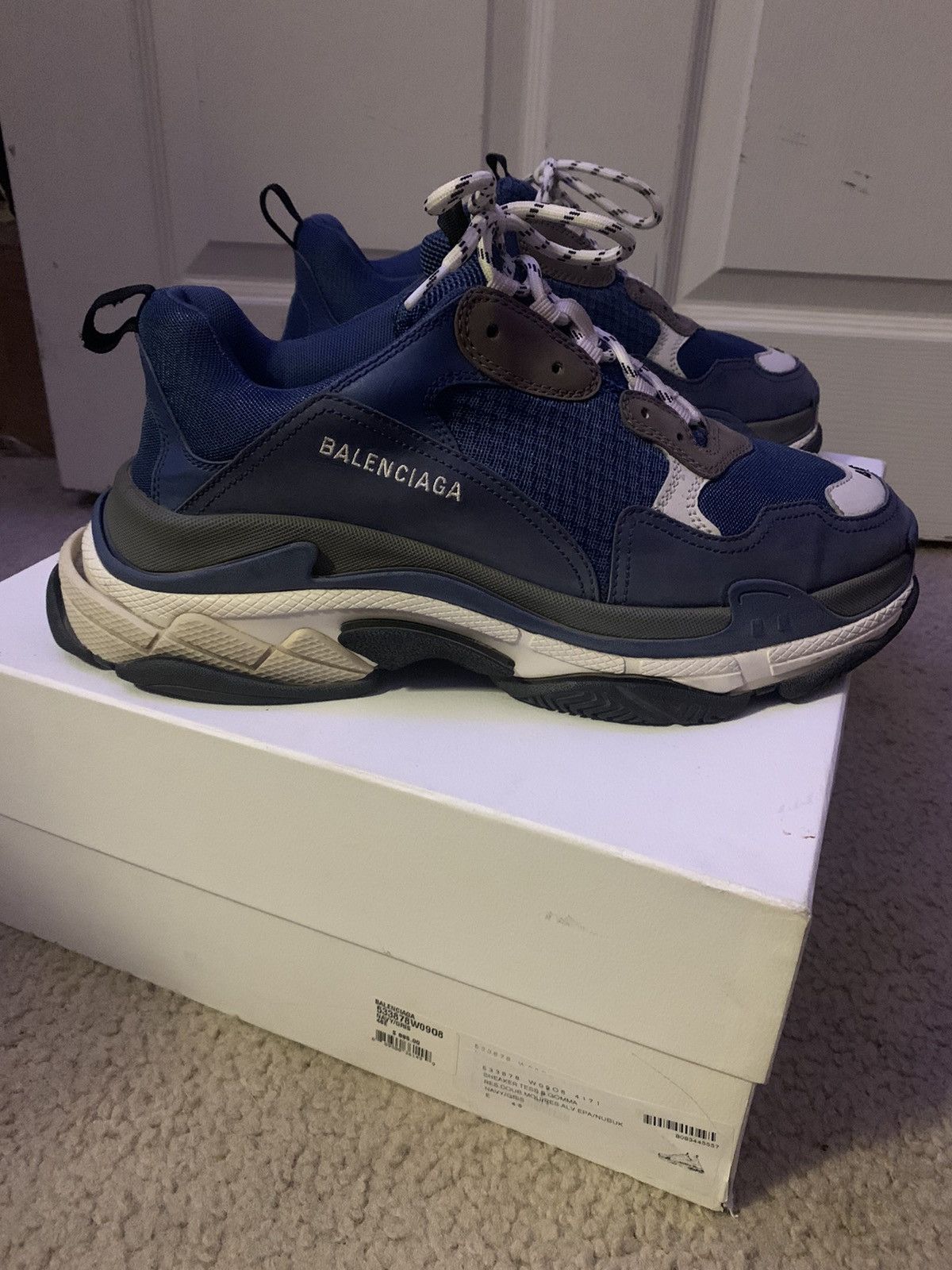 Balenciaga Balenciaga Track 2 Open Sneaker Blue/White Size 13 US