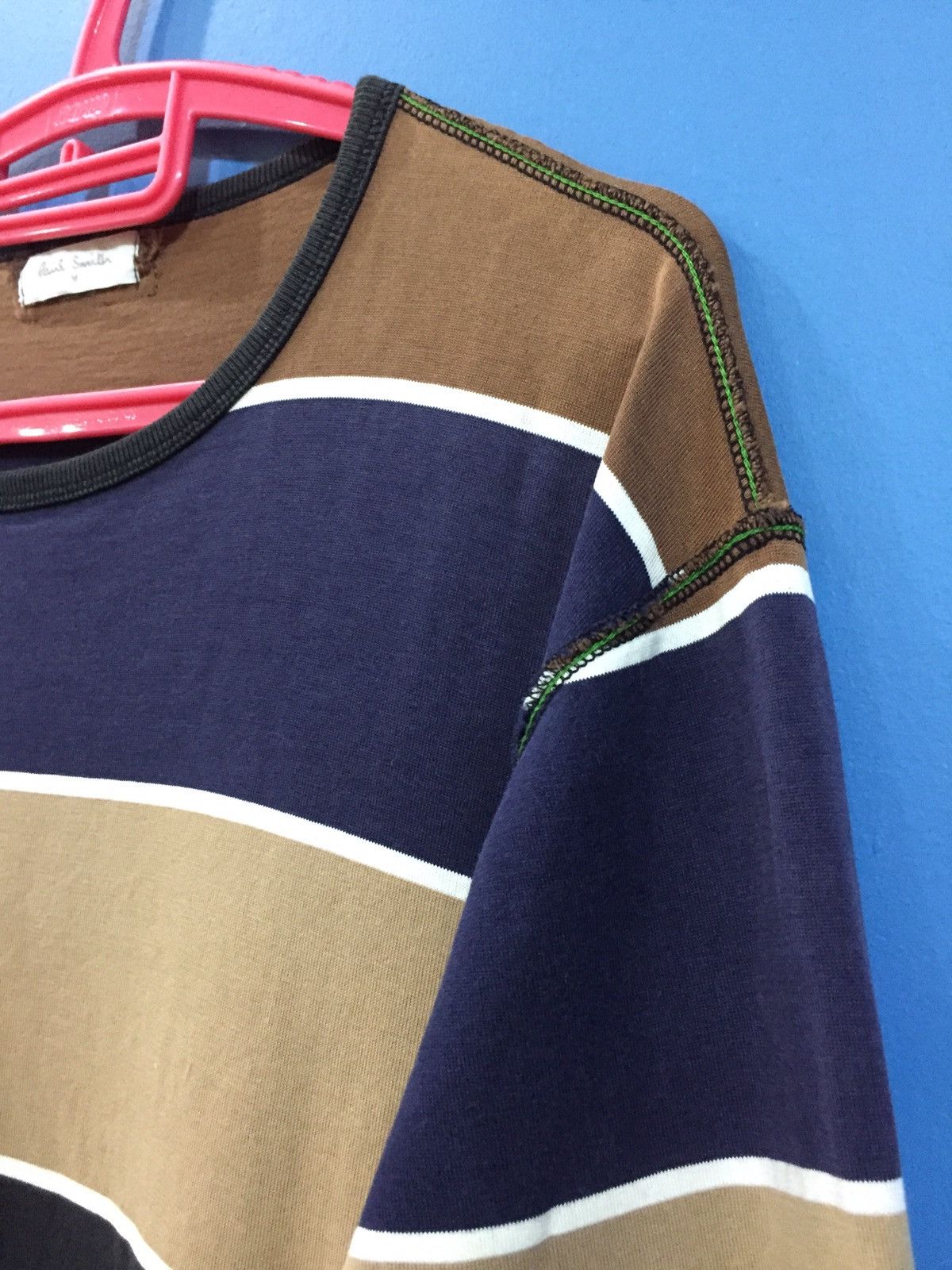 Paul Smith Vintage reversible Stripes paul Smith tee kurt kobain Size US M / EU 48-50 / 2 - 4 Thumbnail