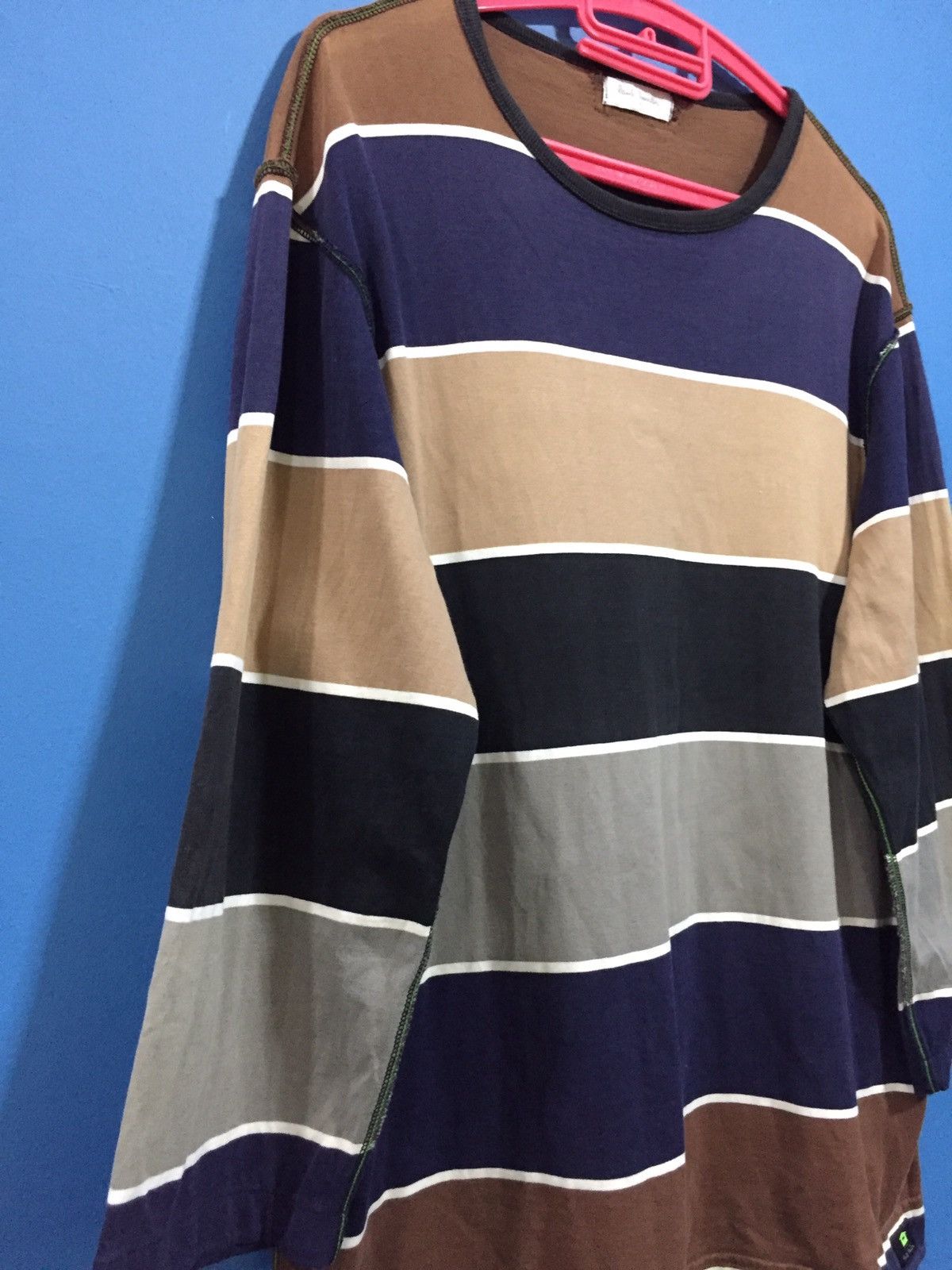Paul Smith Vintage reversible Stripes paul Smith tee kurt kobain Size US M / EU 48-50 / 2 - 3 Thumbnail