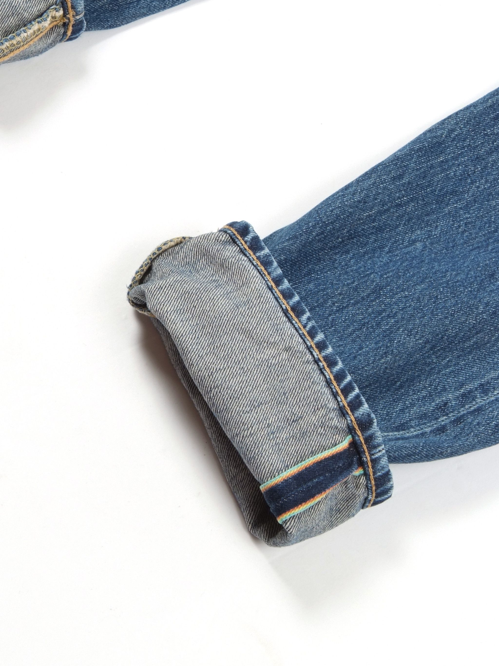 Edwin × Japanese Brand EDWIN ED55 Rainbow Selvedge Japanese Denim Jeans (31) Size US 31 - 4 Thumbnail