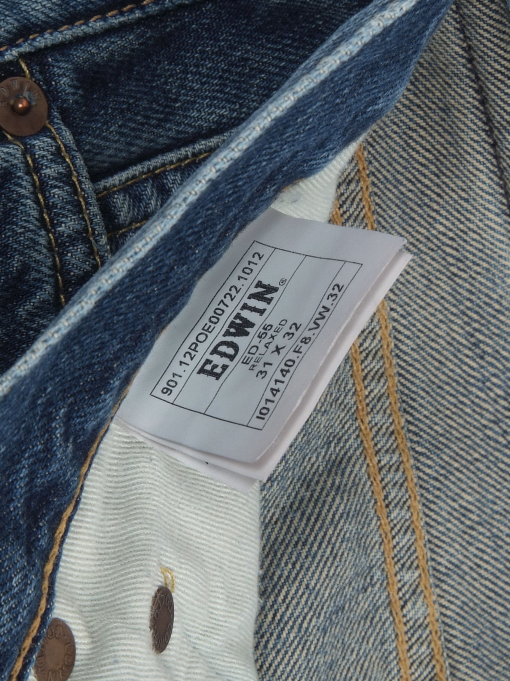 Edwin × Japanese Brand EDWIN ED55 Rainbow Selvedge Japanese Denim Jeans (31) Size US 31 - 6 Thumbnail