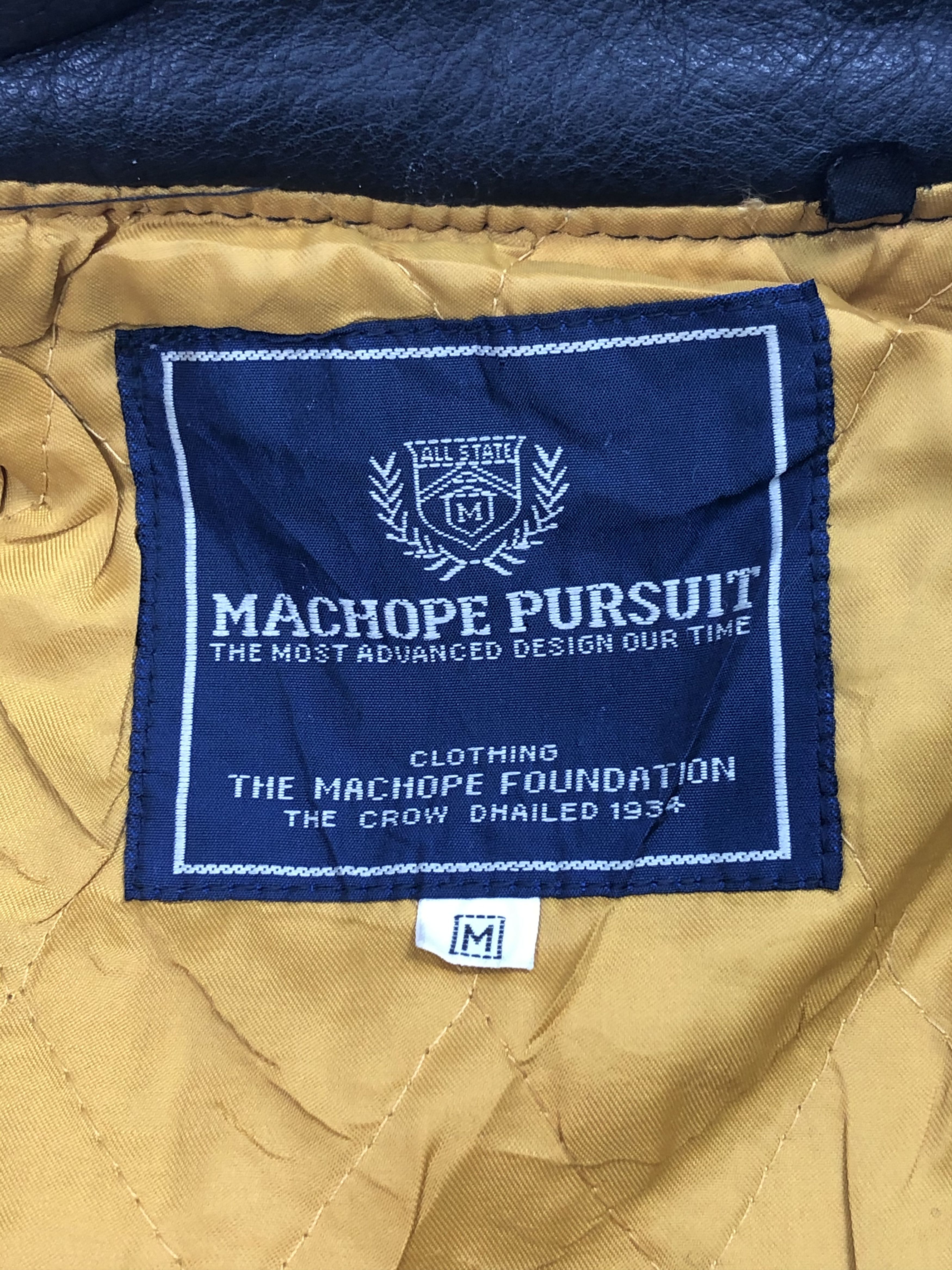Japanese Brand Vintage 80s Machope Pursuit Varsity Jacket Leather V0086 Size US M / EU 48-50 / 2 - 9 Thumbnail